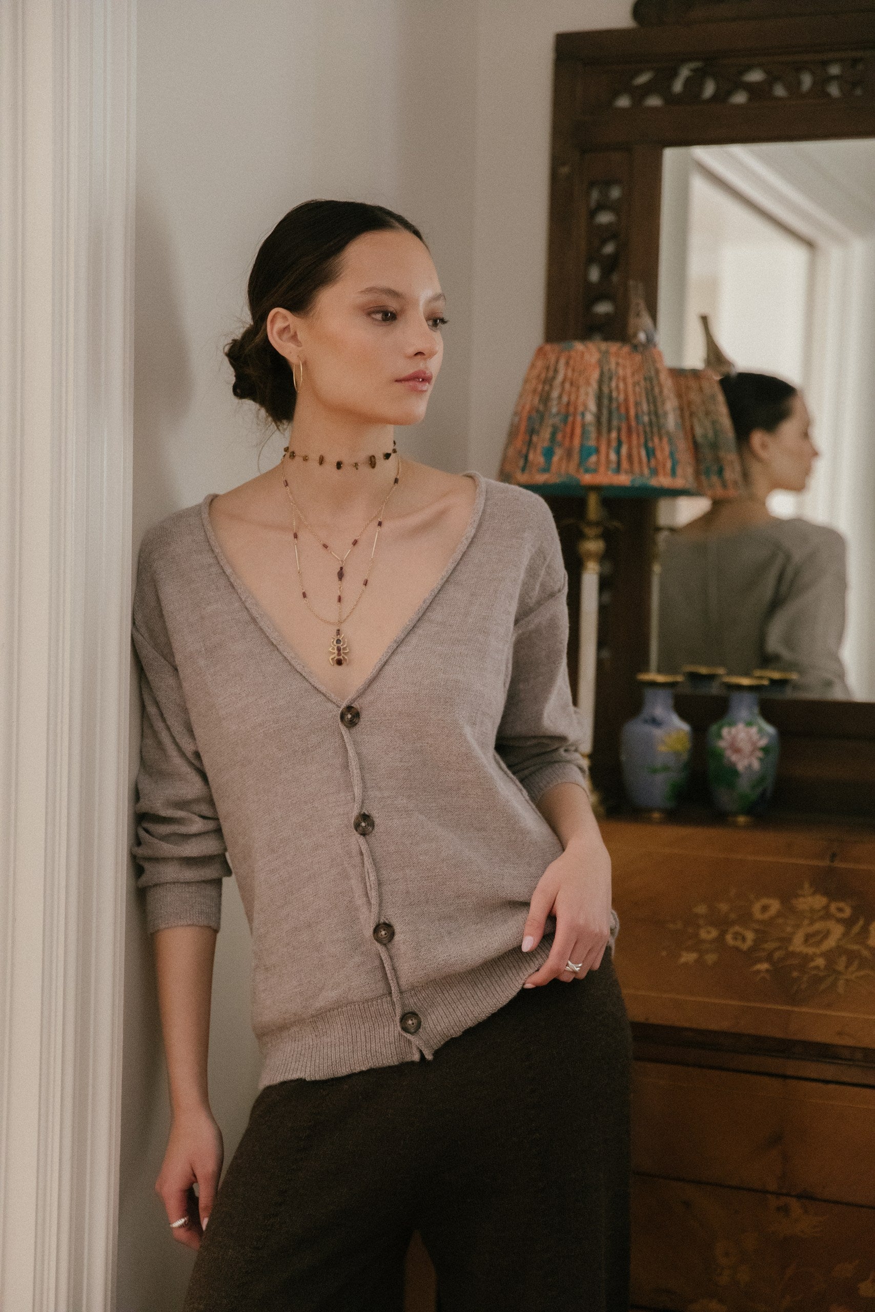 Cardigan Viena · Nacar