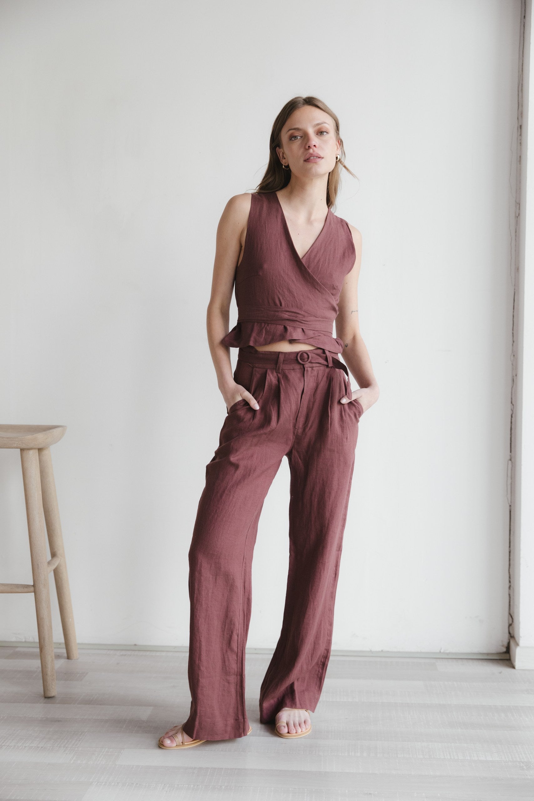 Pantalón Bex · Vino