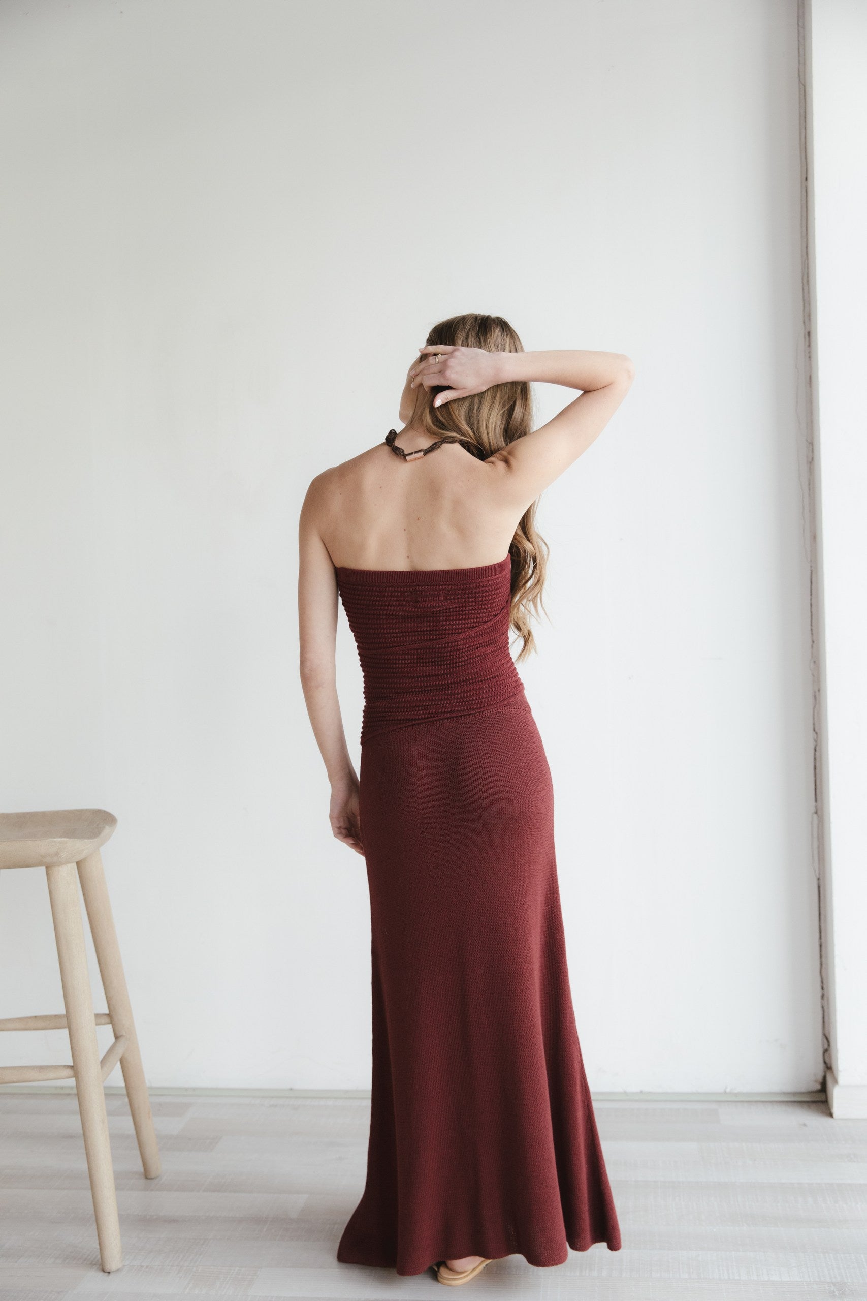 Falda Alaia · Granate