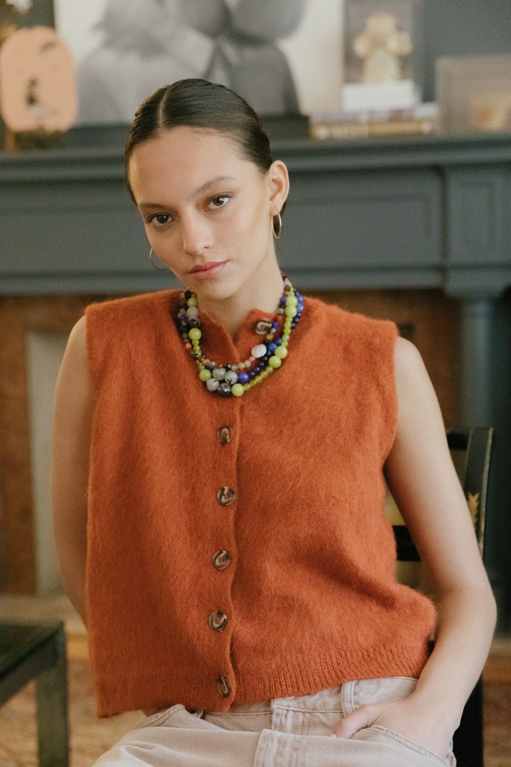 Chaleco Diana · Terracota