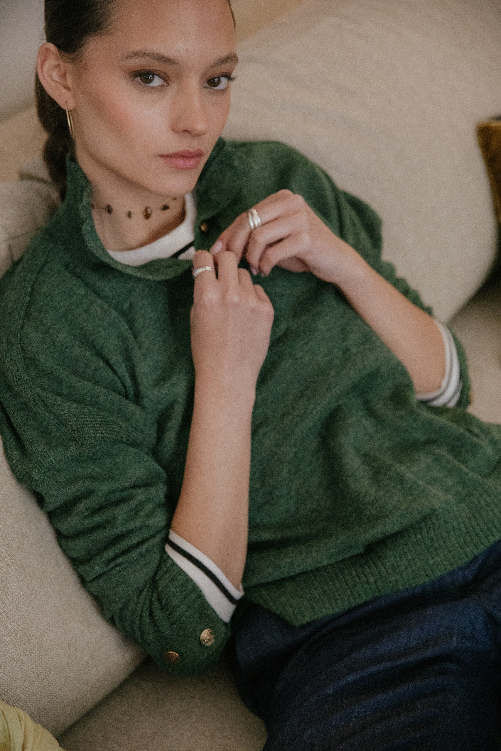 Sweater Begur · Verde Peral