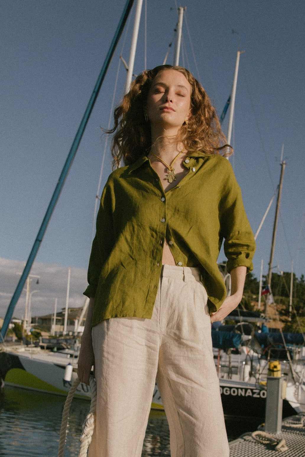 Camisa Diani · Pistacho