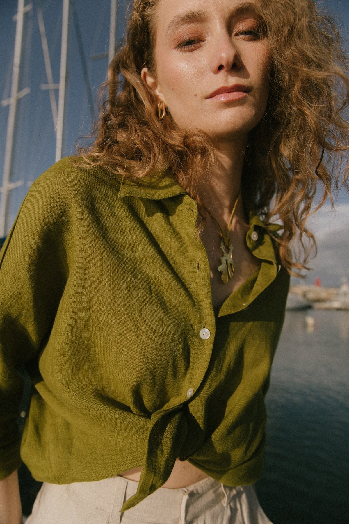 Camisa Diani · Pistacho