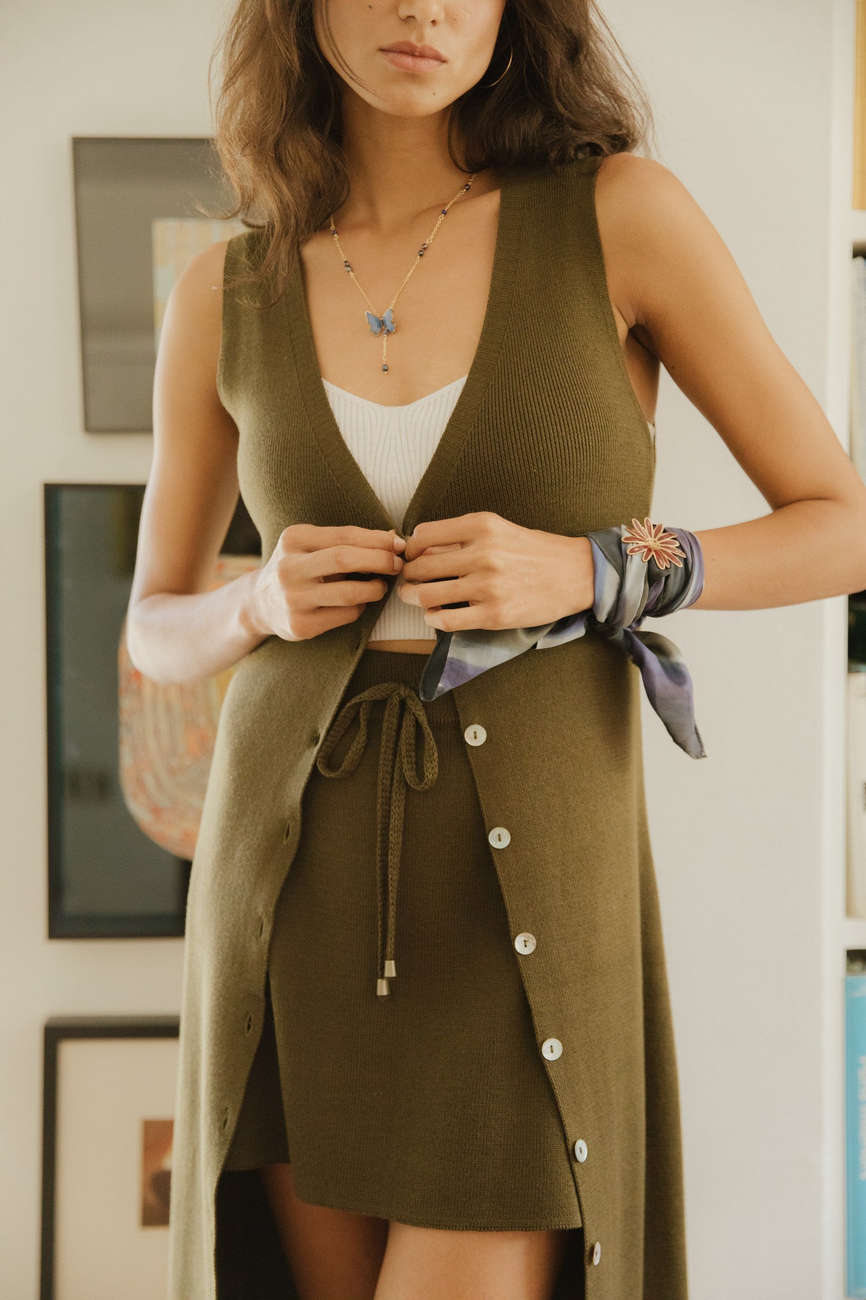 Vestido Vera · Verde Militar