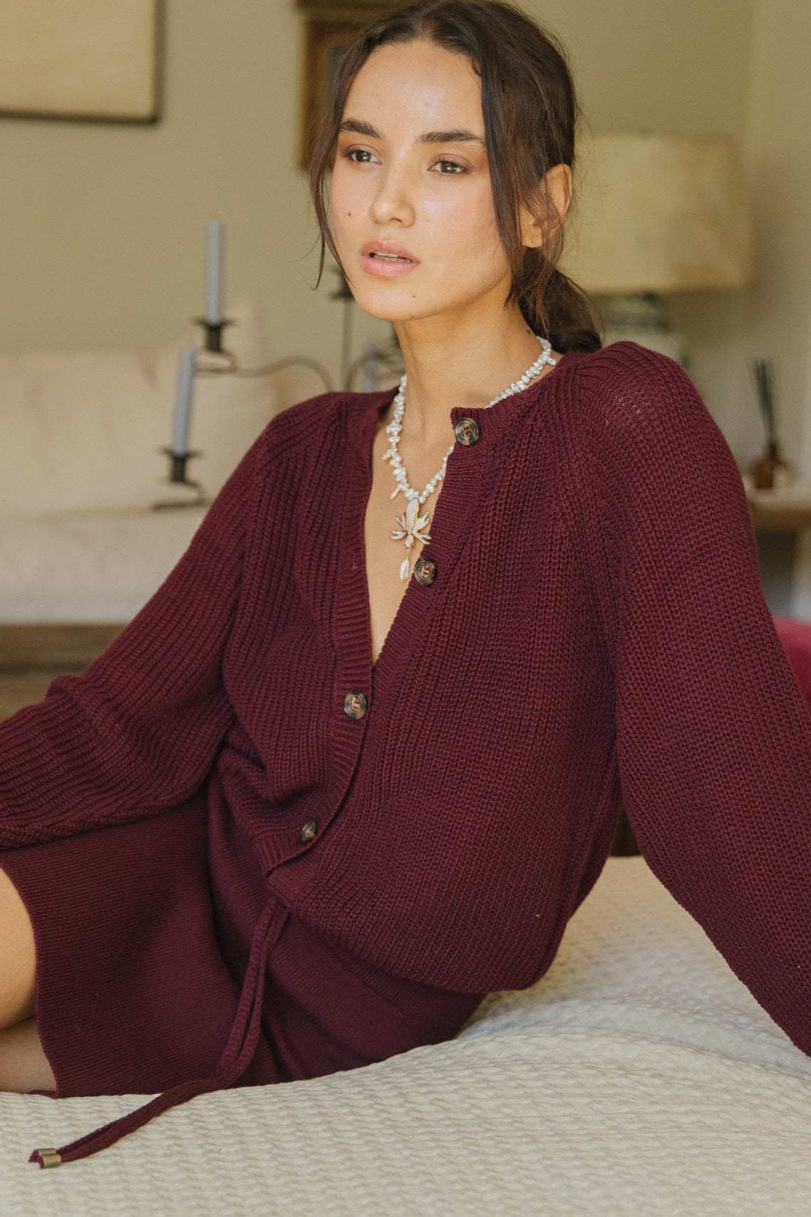 Cardigan Ema II · Ciruela