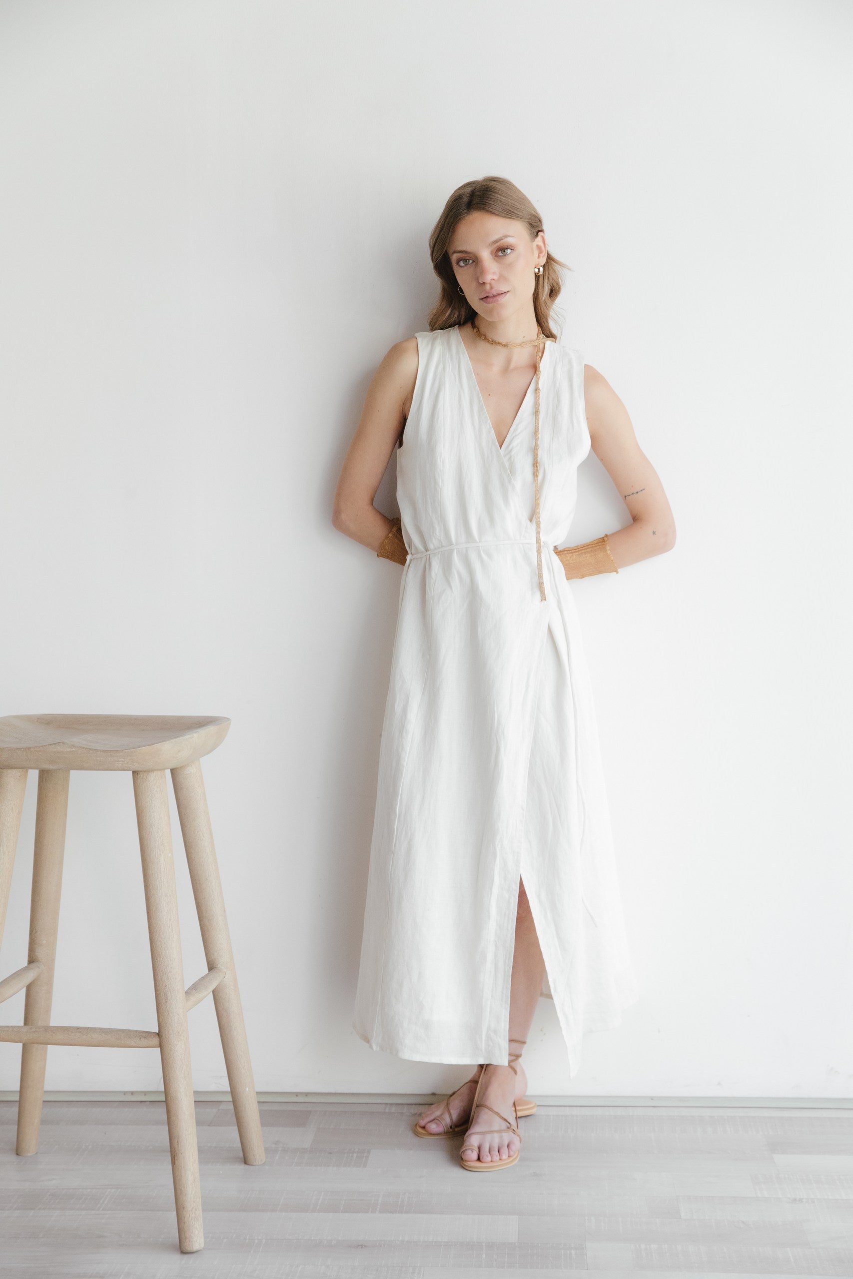 Maxi Vestido Noosa  · Crudo