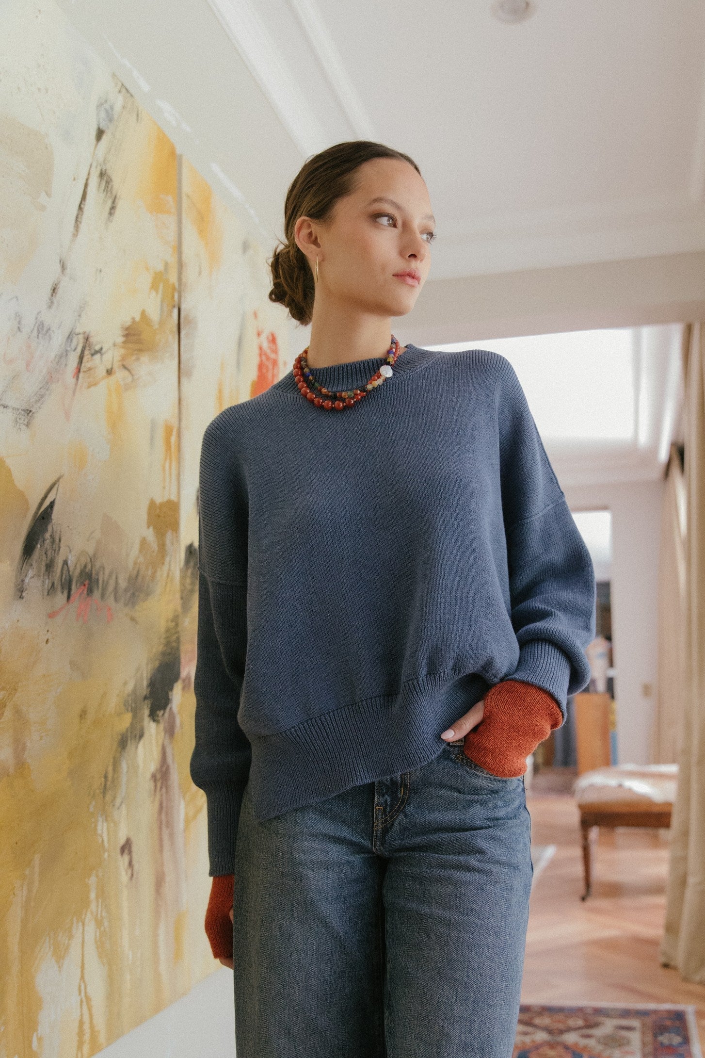 Mini Tejido Cozy · Azulino