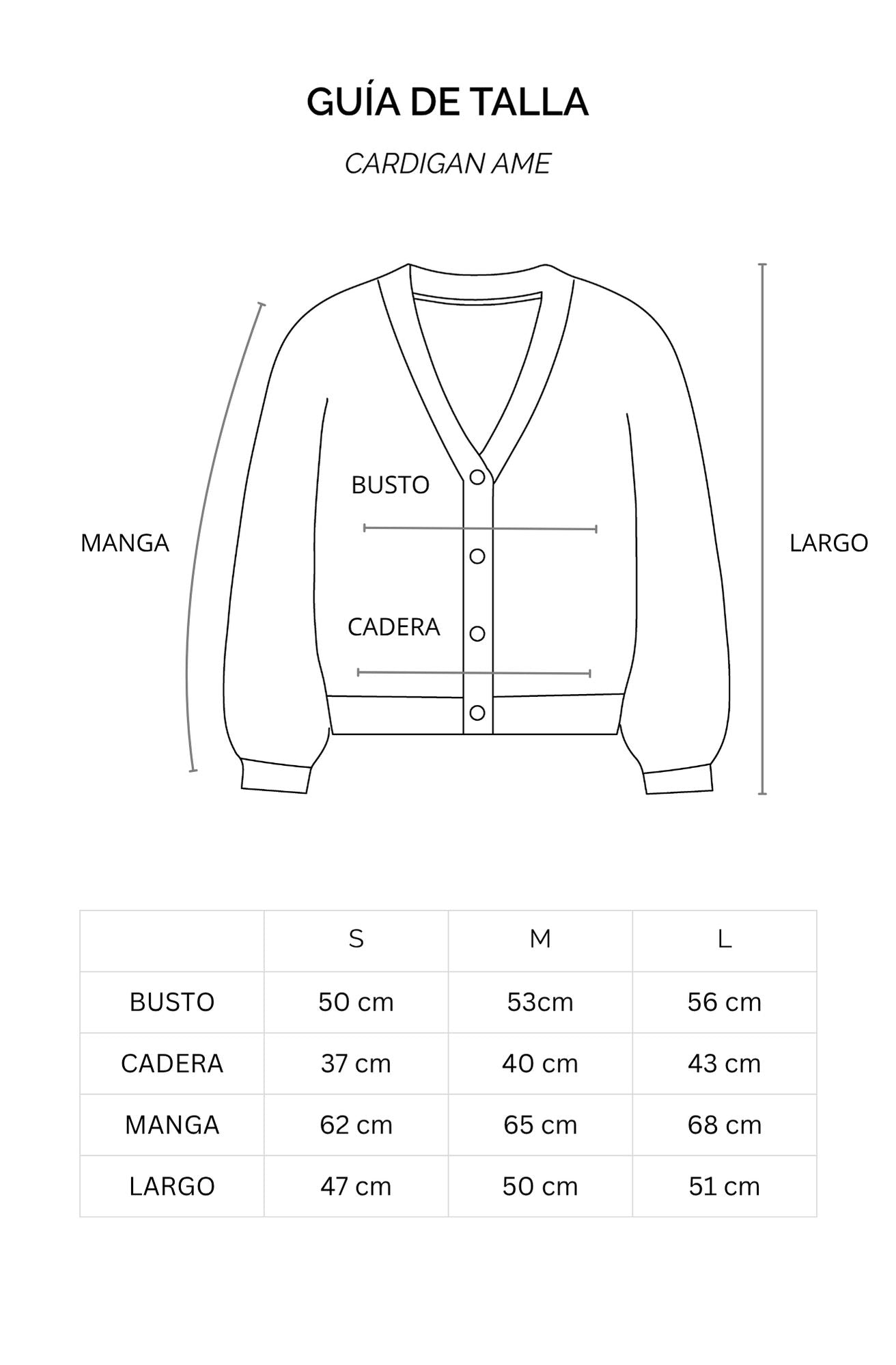 Cardigan Ame · Topo