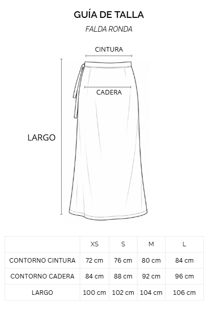 Falda Ronda · Crudo