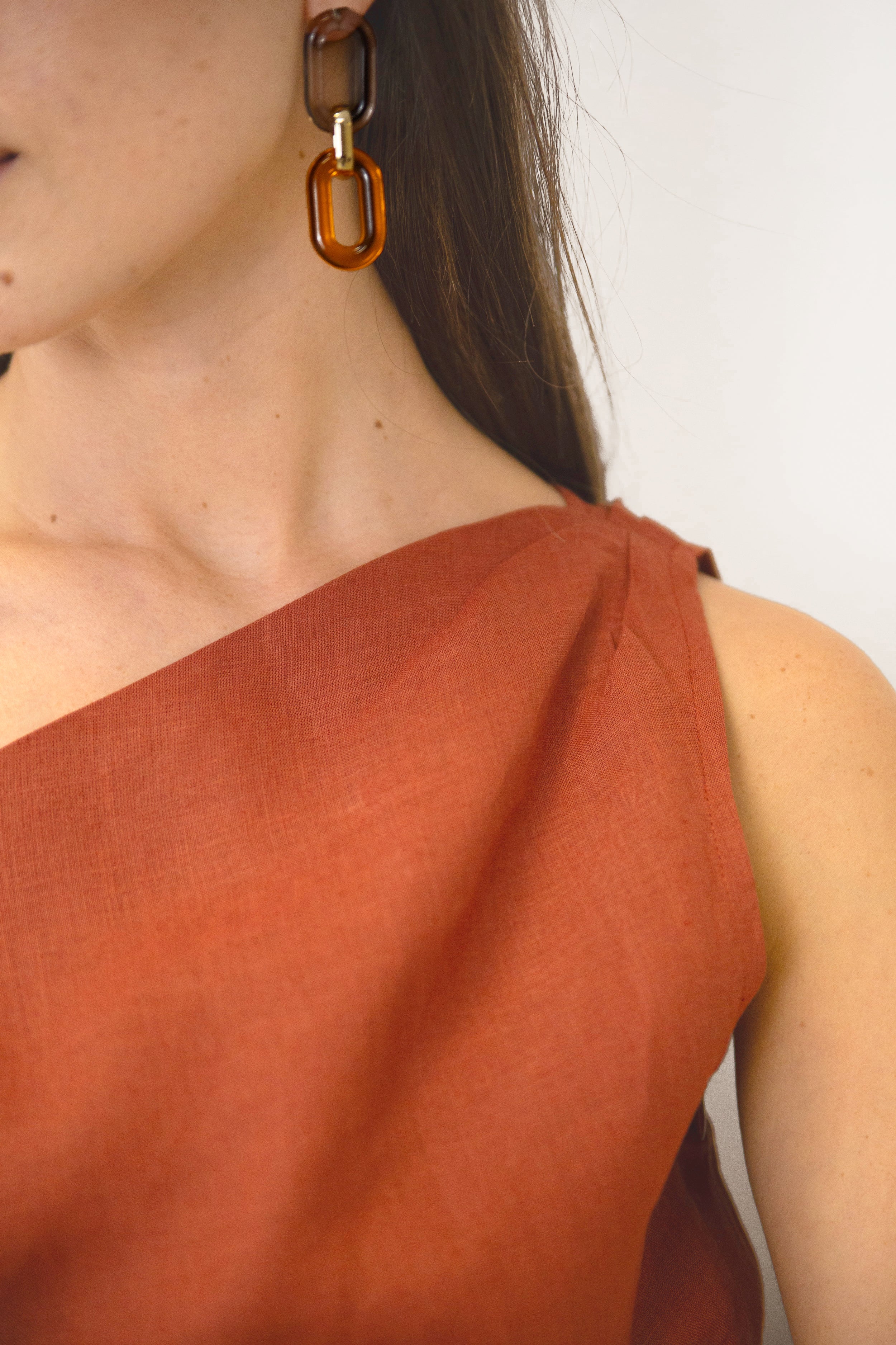Mini Vestido Creta · Teja