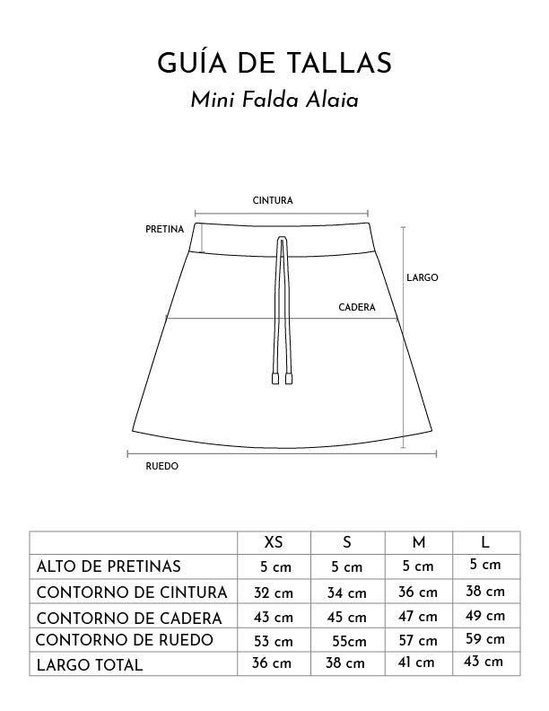 Mini Falda Alaia · Granate