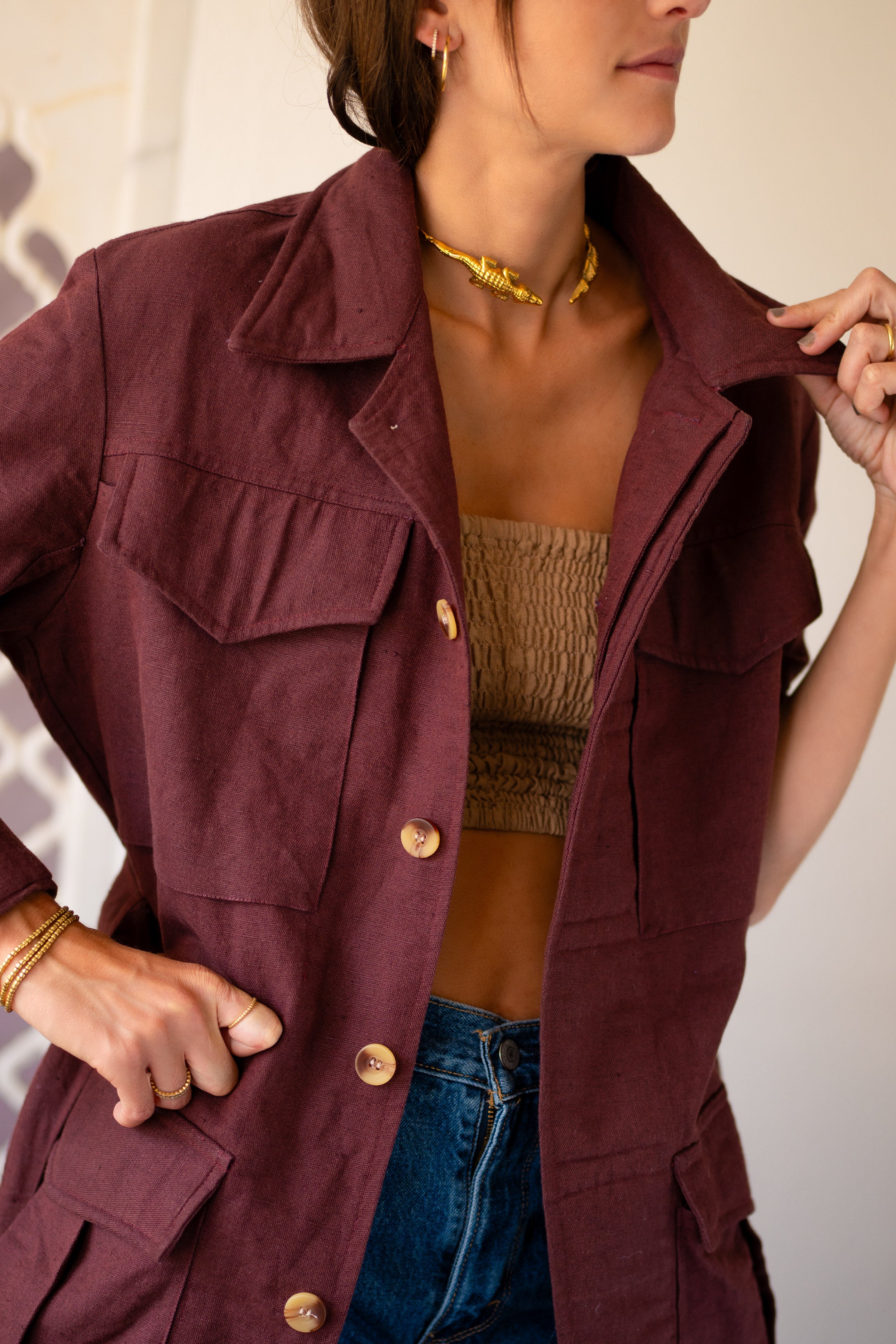 Chaqueta Indi · Vino