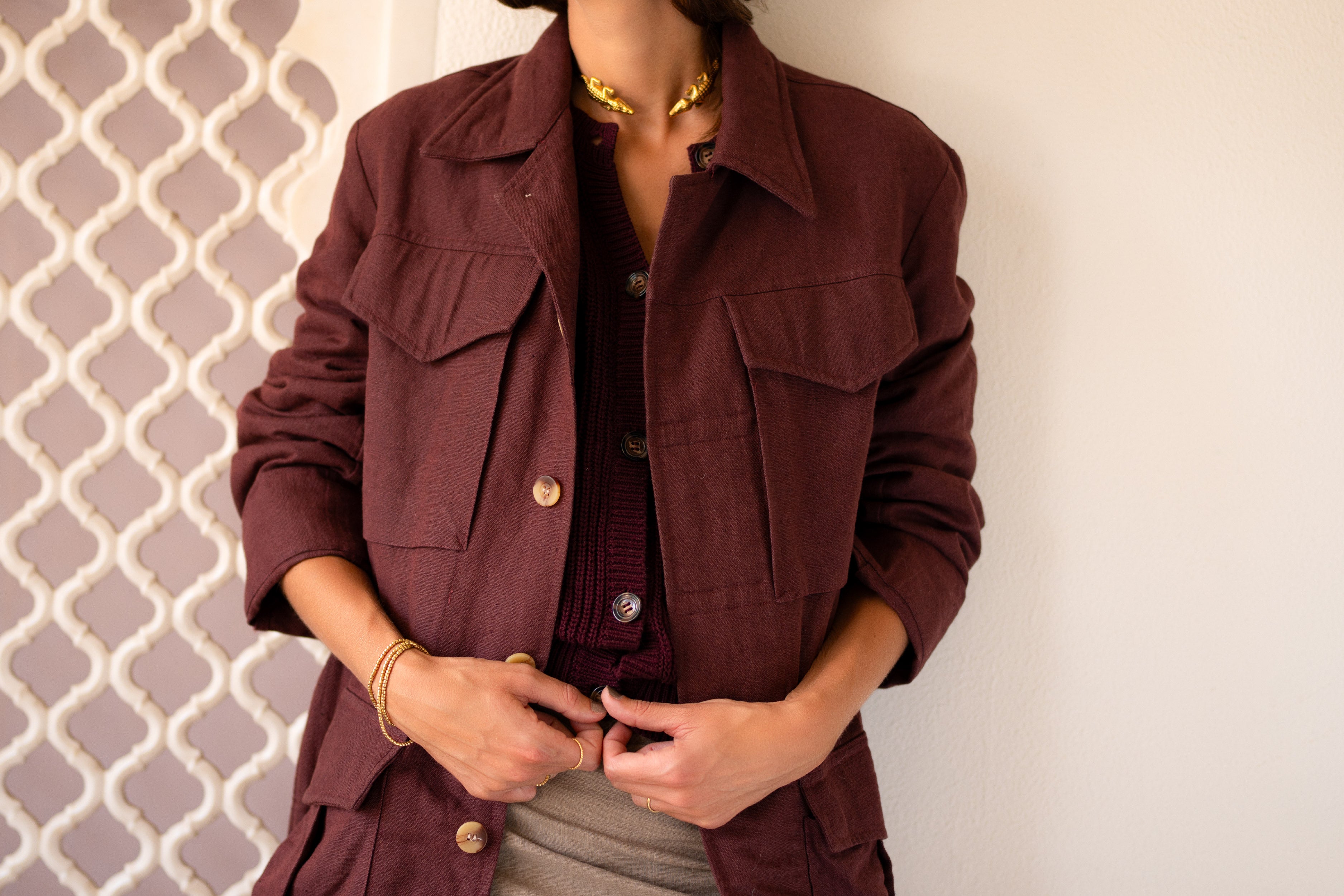 Chaqueta Indi · Vino