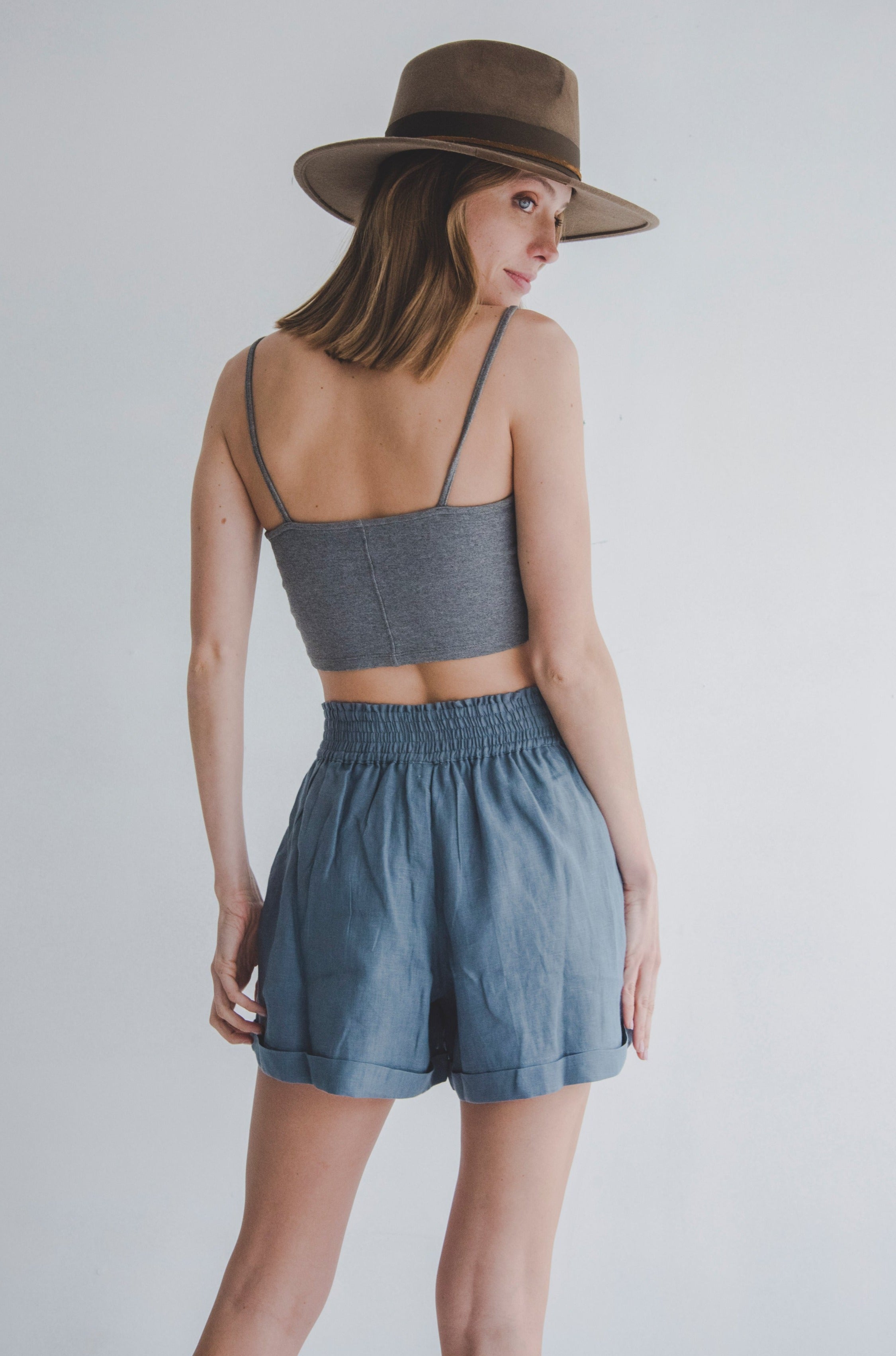 Short Palma · Azul Piedra