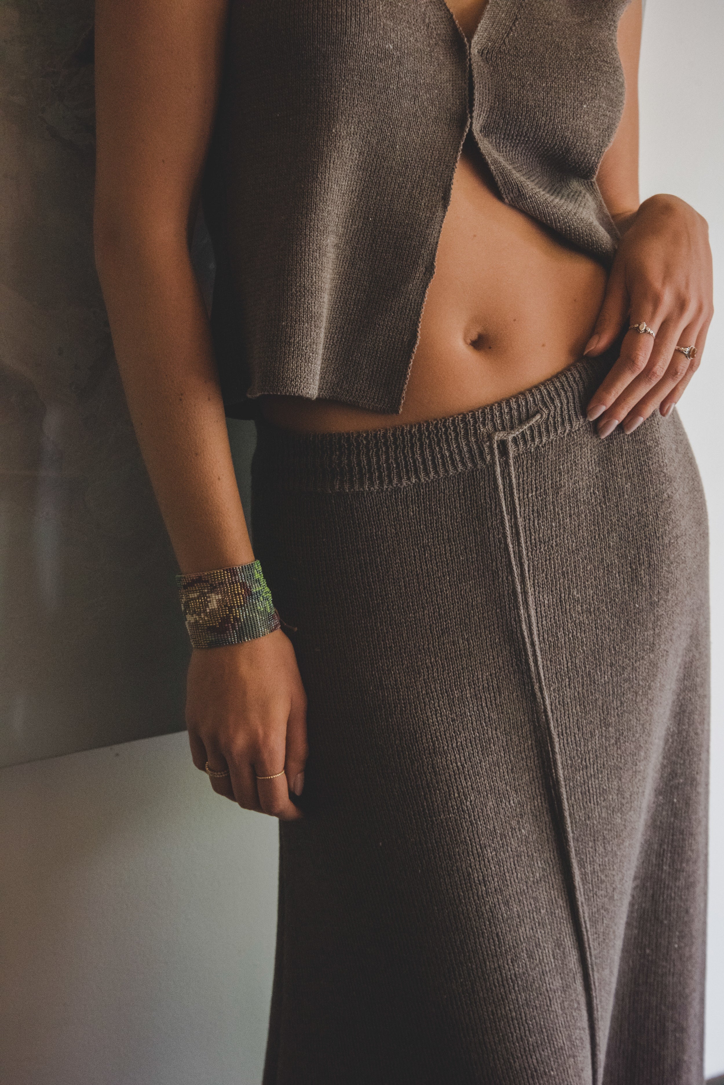 Falda Alaia · Taupe