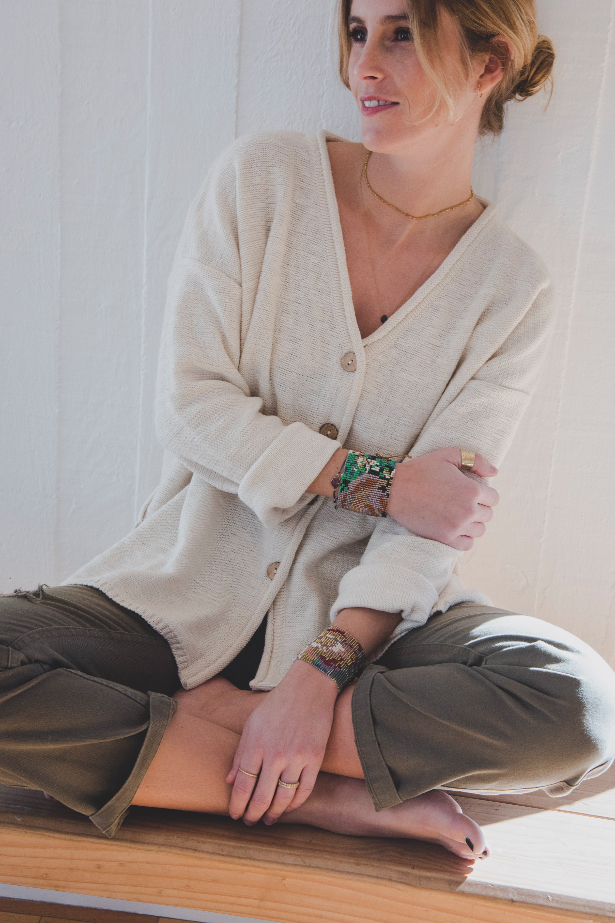 Cardigan Boto · Crudo