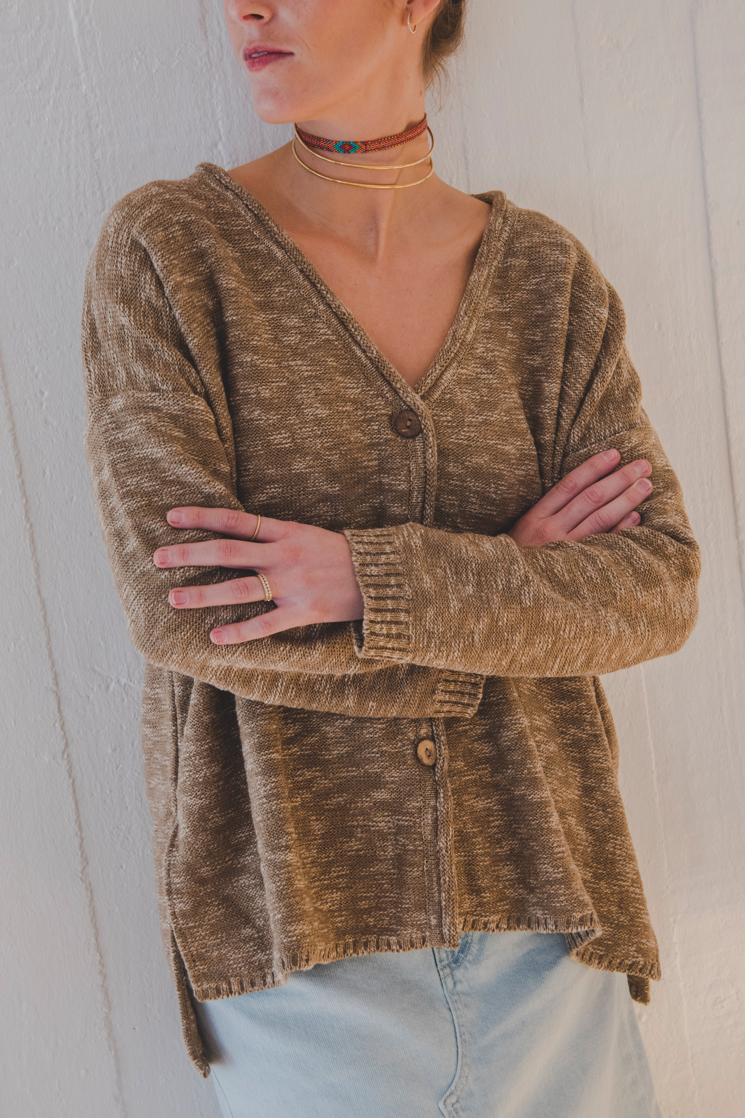 Cardigan Boto · Caramelo