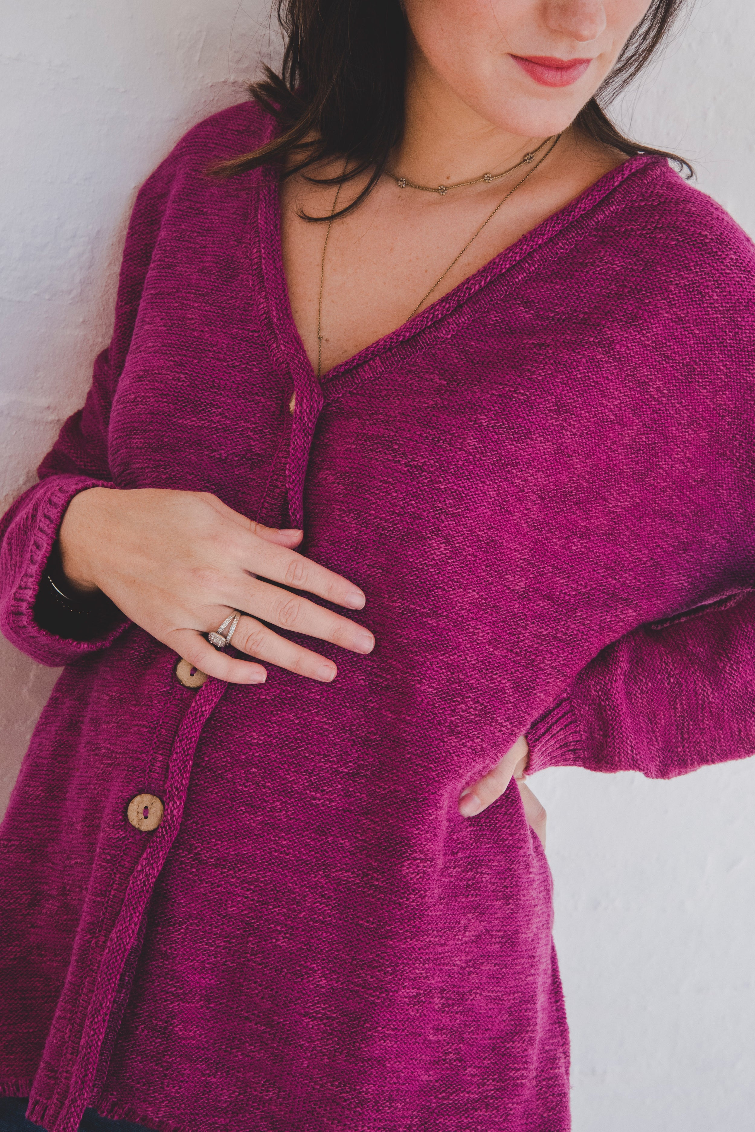 Cardigan Boto · Frambuesa