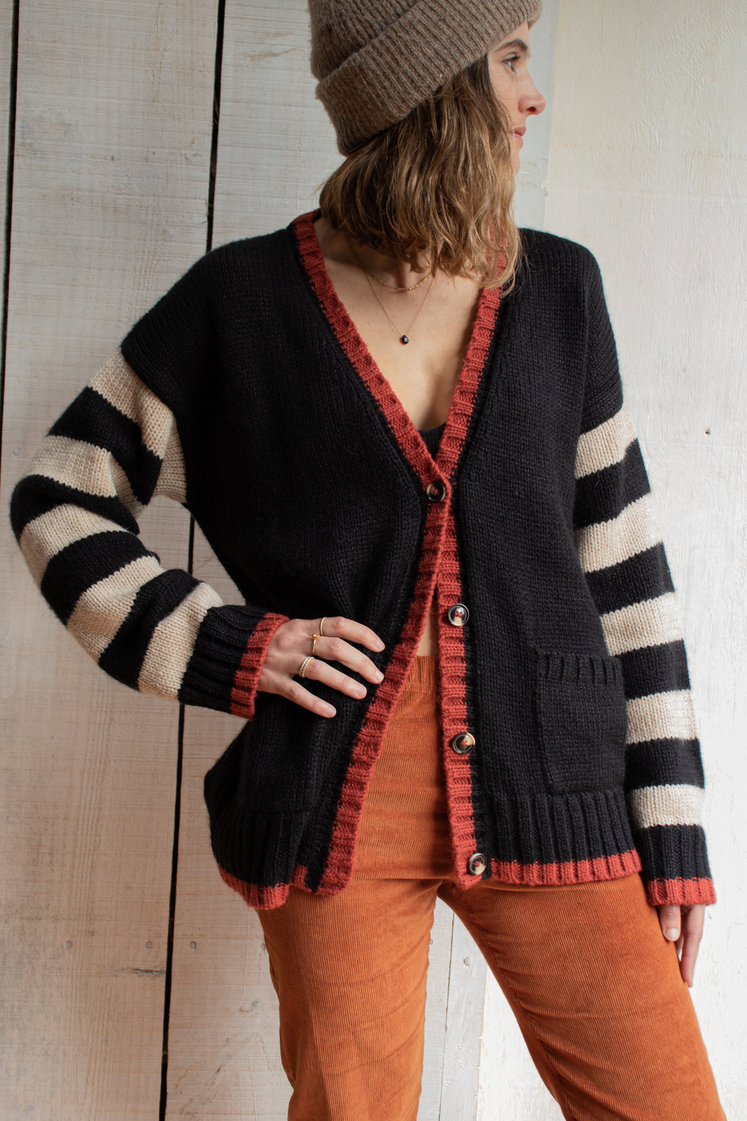 Cardigan Vespa · Negro
