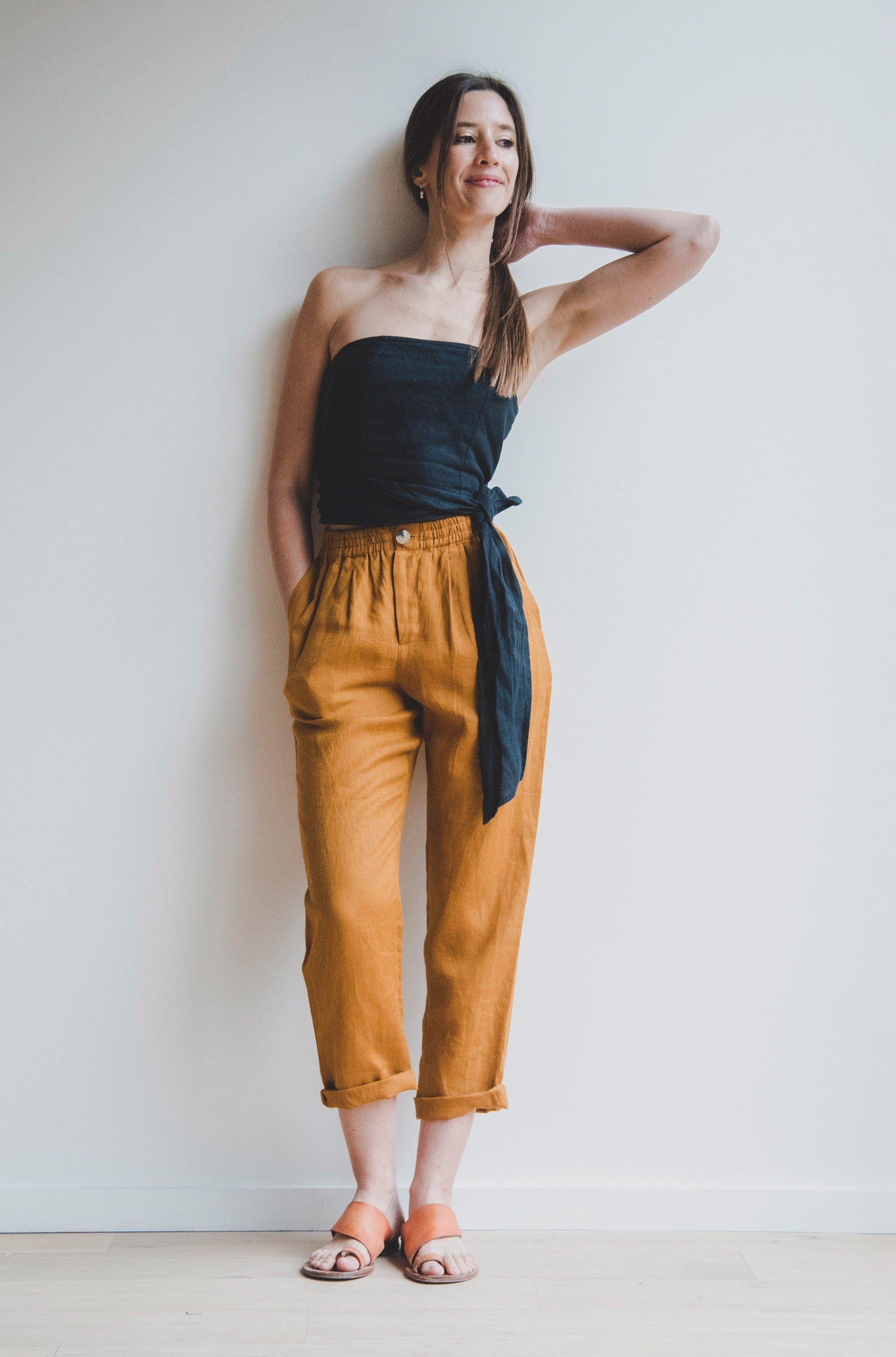 Pantalón Baggy · Ambar