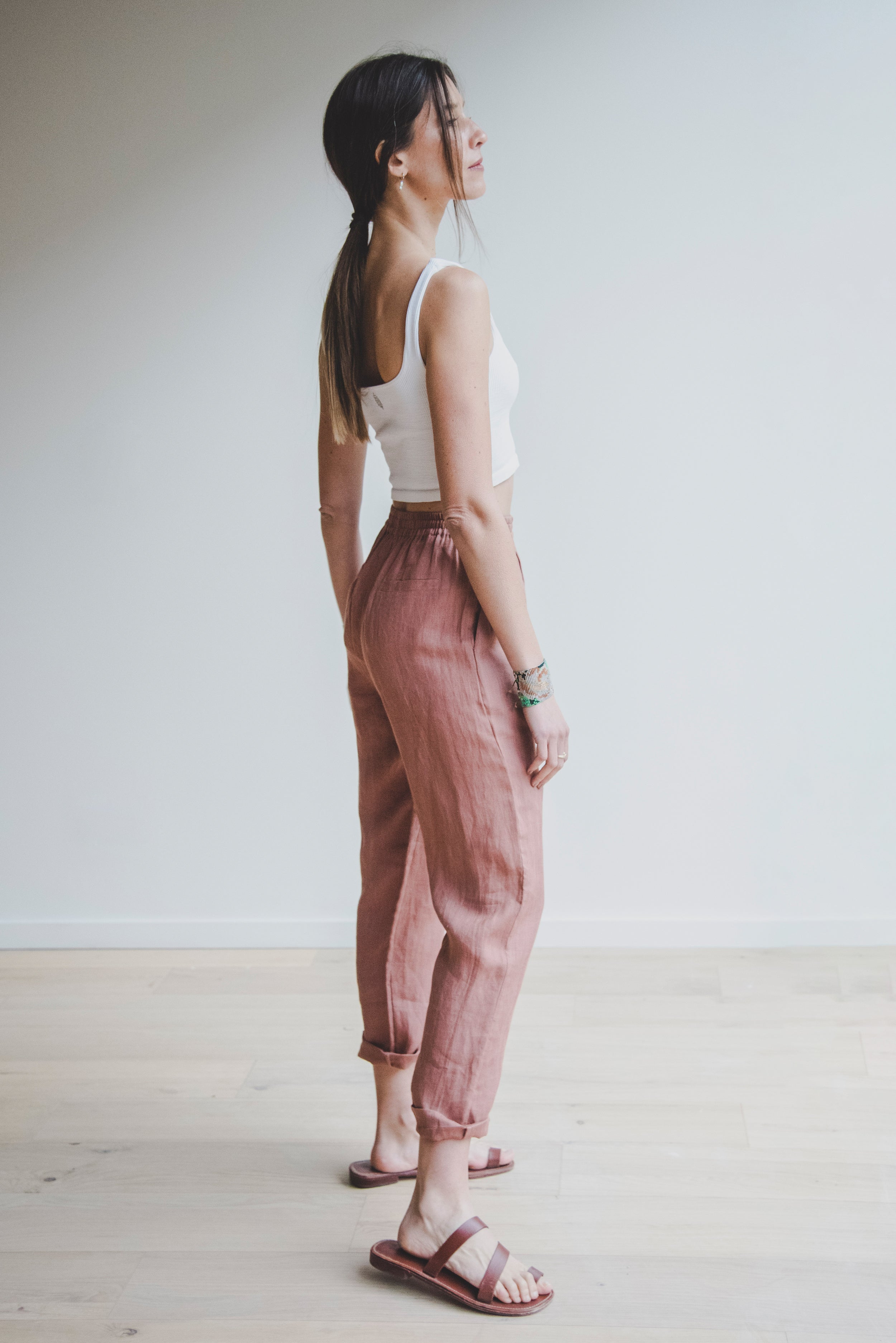 Pantalón Baggy · Rosa Viejo