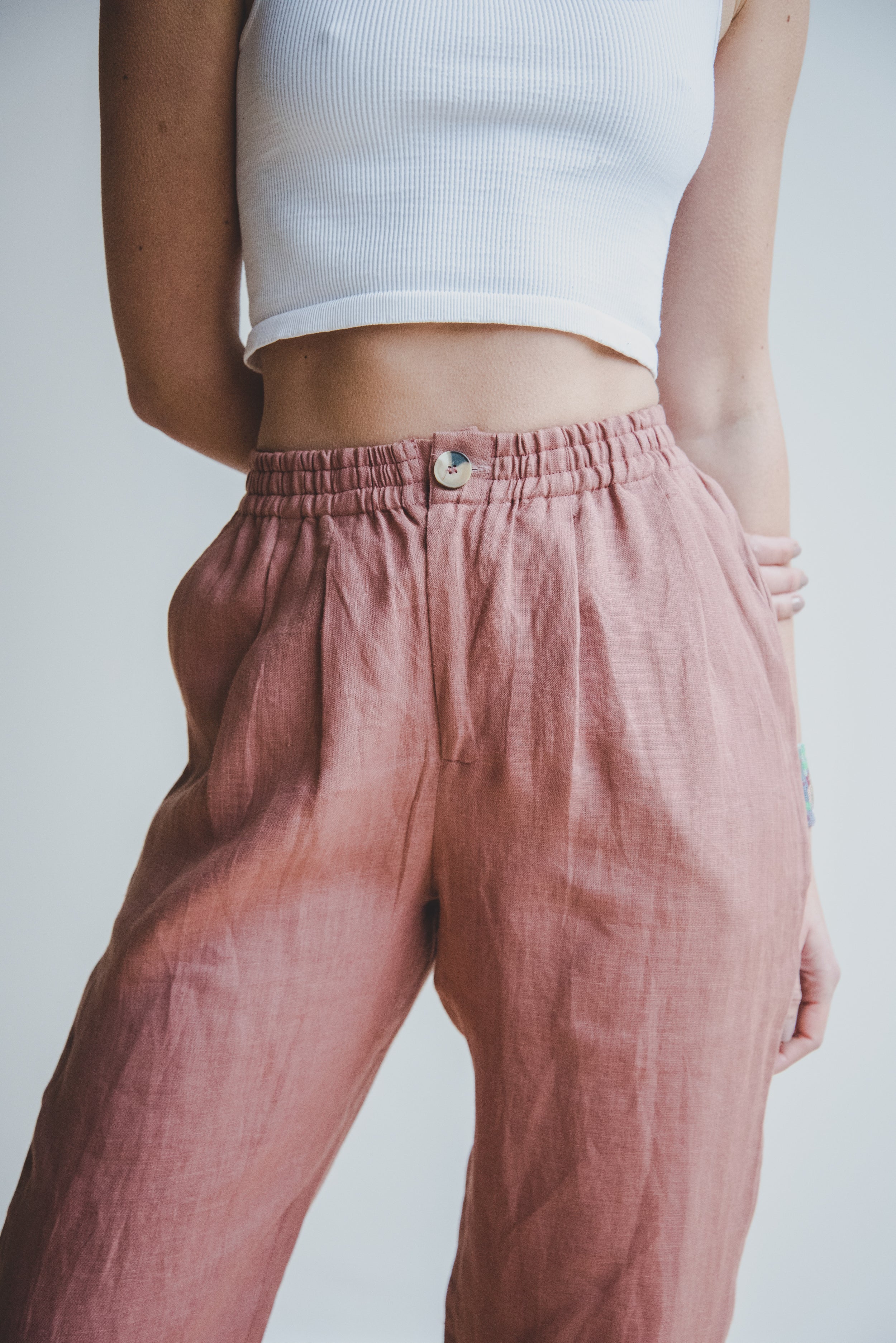 Pantalón Baggy · Rosa Viejo