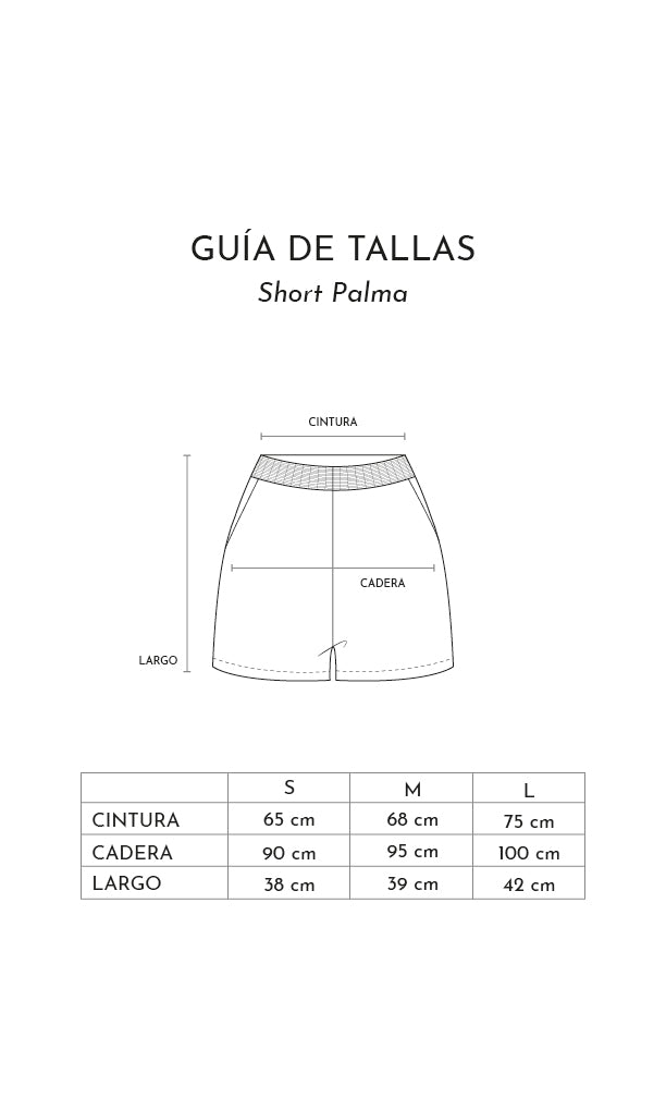 Short Palma · Azul Piedra