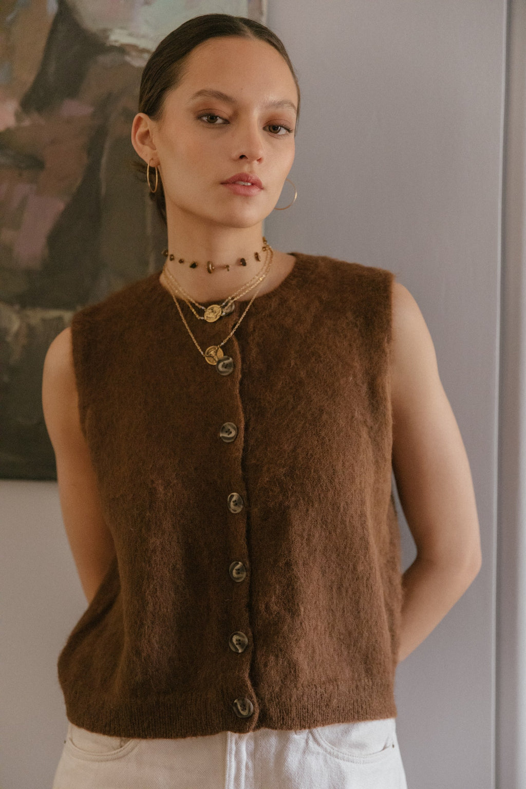Chaleco Diana · Chocolate