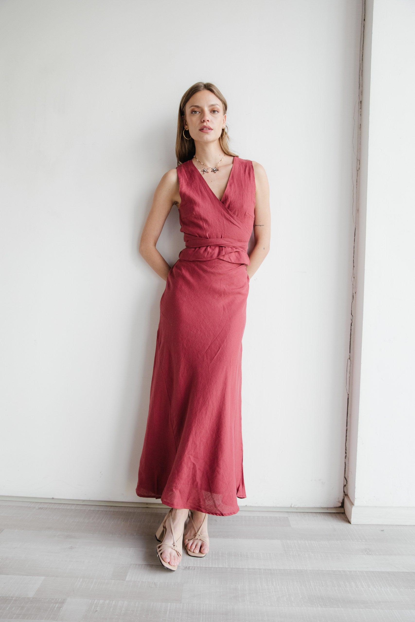 Falda Cadiz  · Cherry