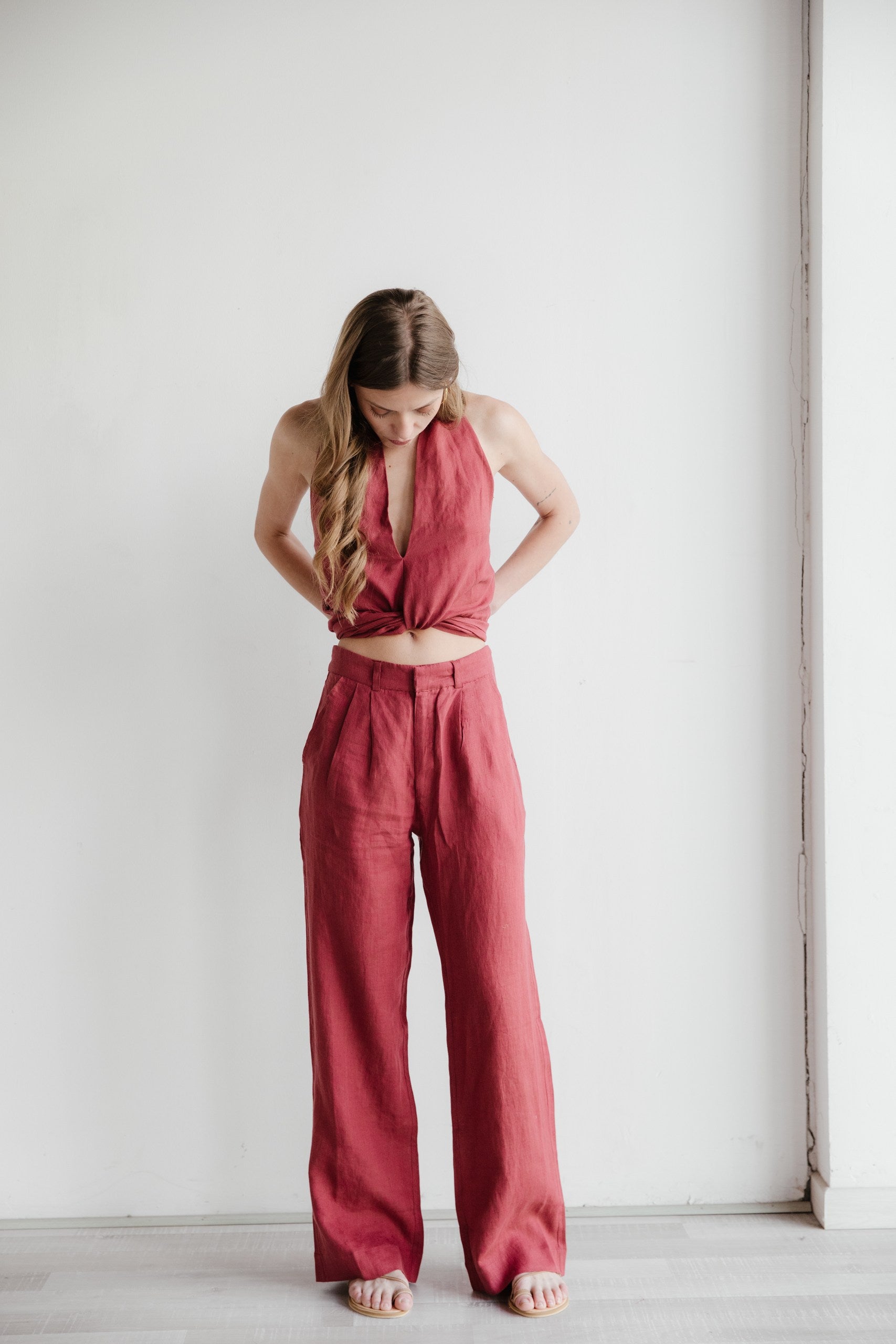 Pantalón Bex · Cherry