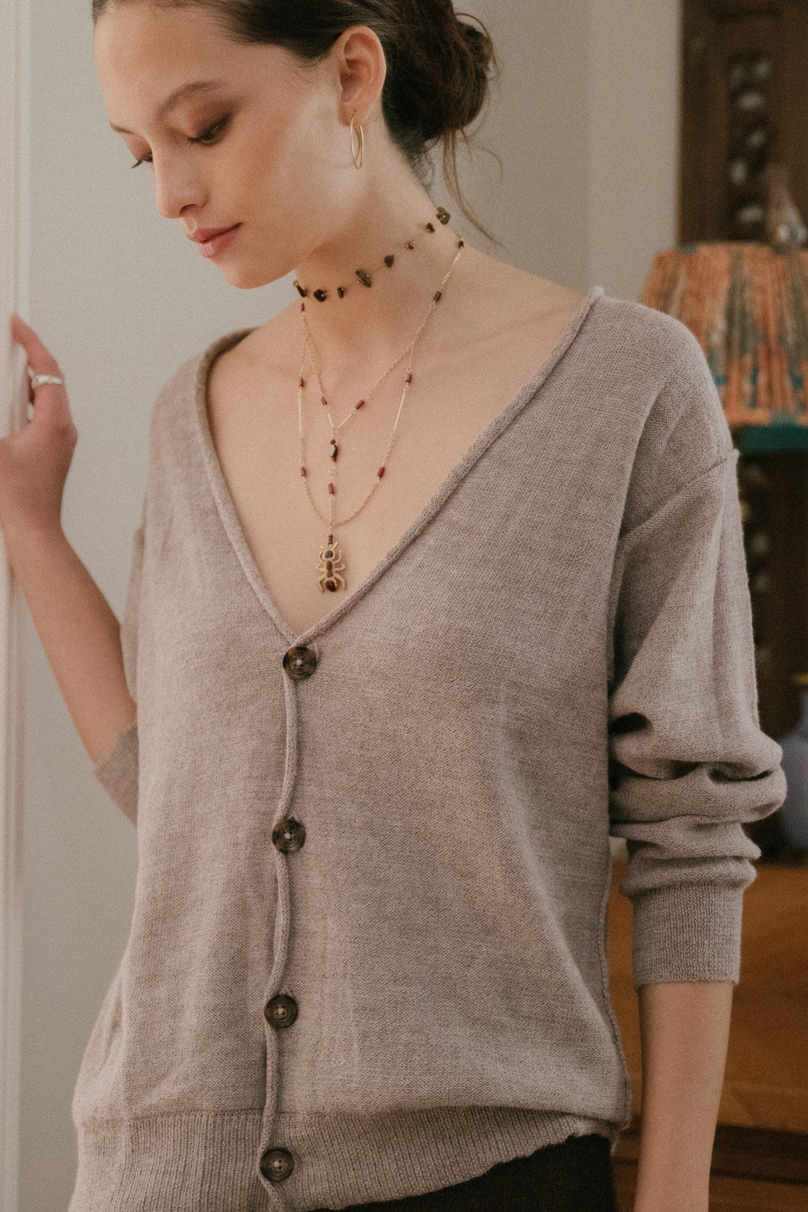 Cardigan Viena · Nacar