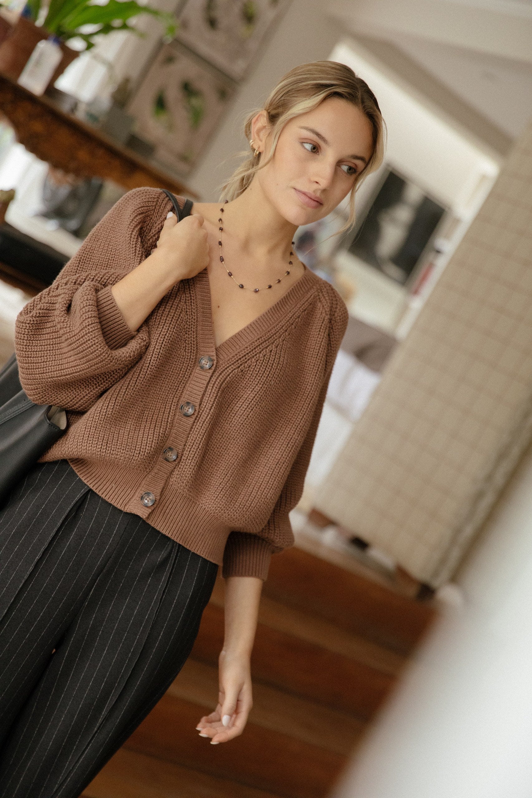 Cardigan Ame · Camel