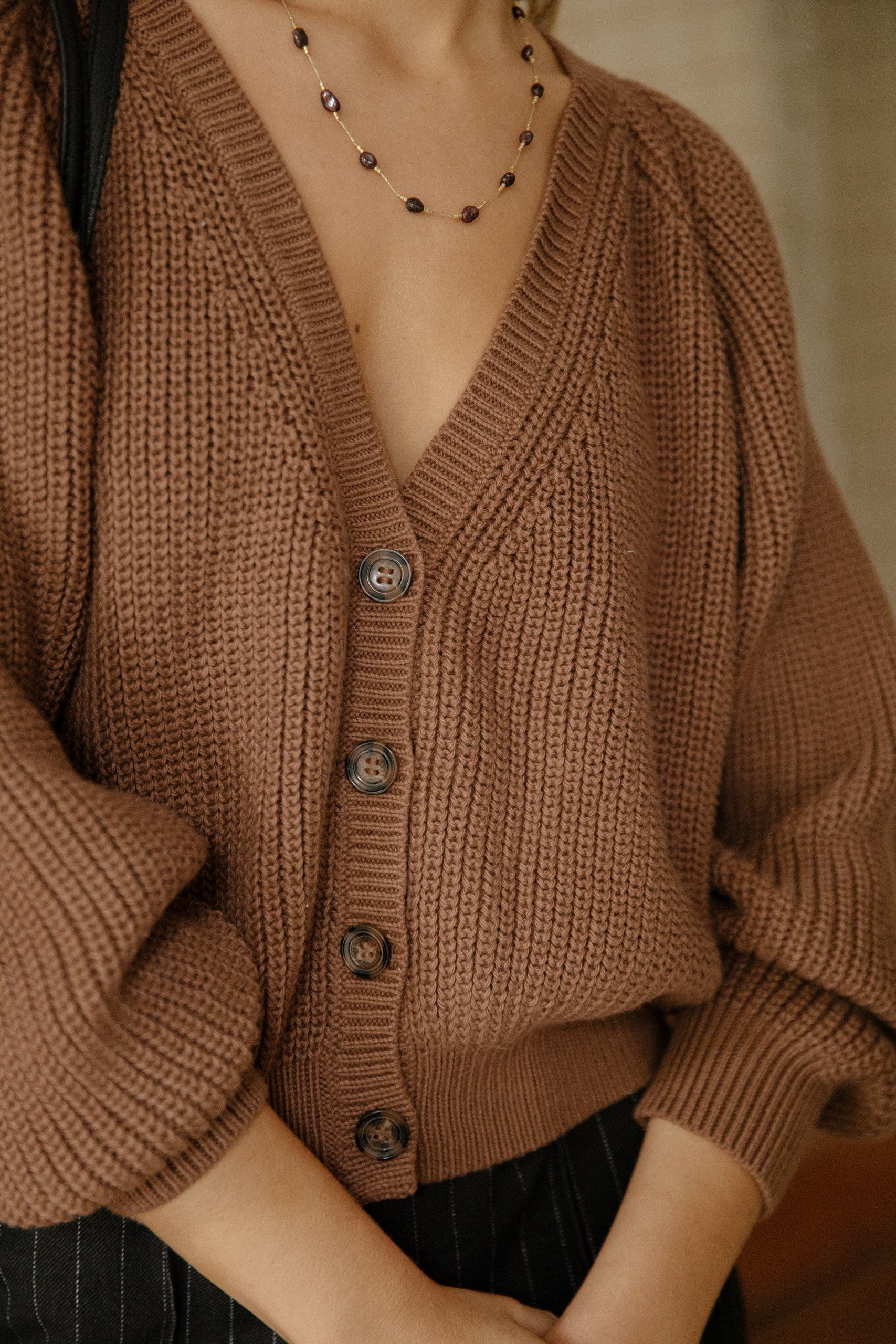 Cardigan Ame · Camel