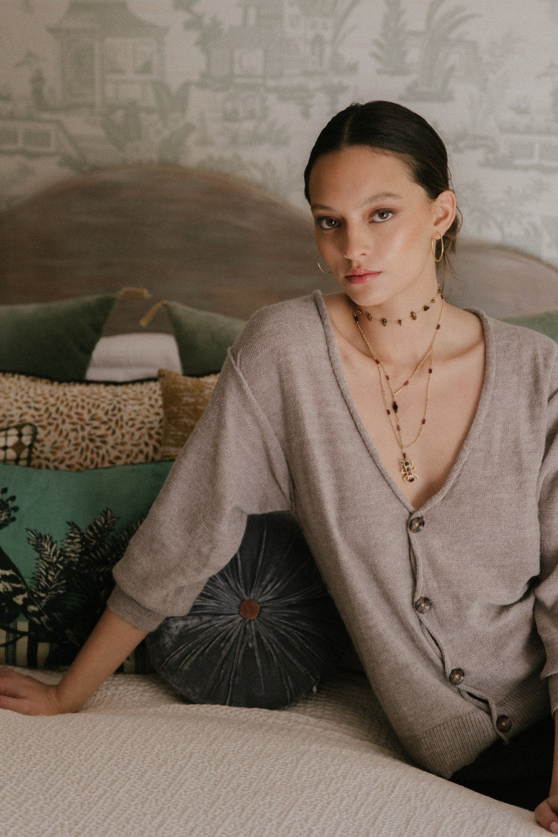 Cardigan Viena · Nacar