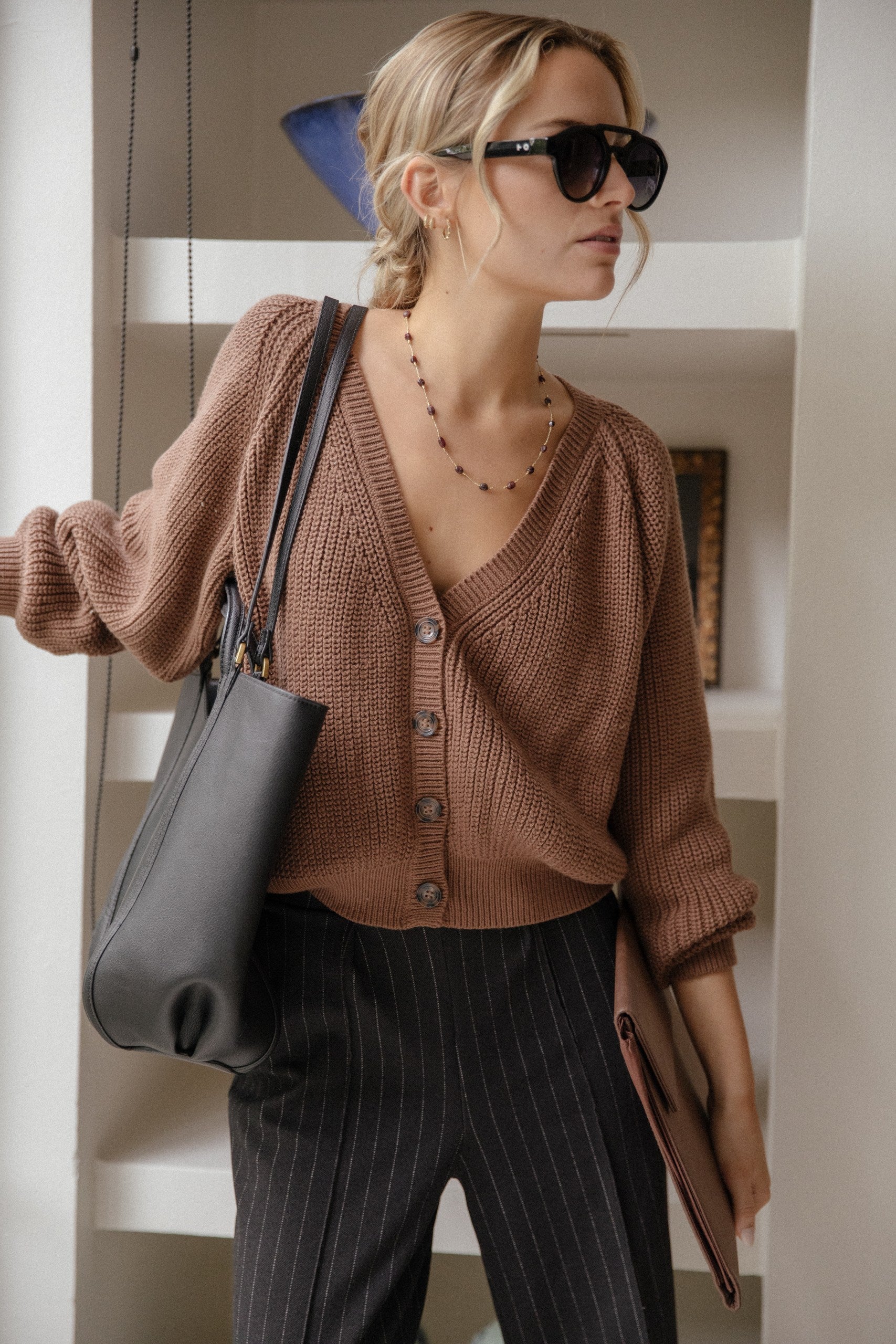 Cardigan Ame · Camel