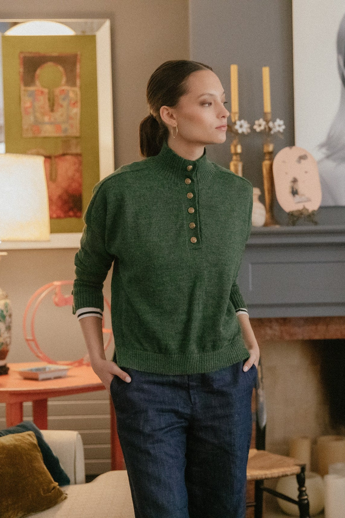 Sweater Begur · Verde Peral