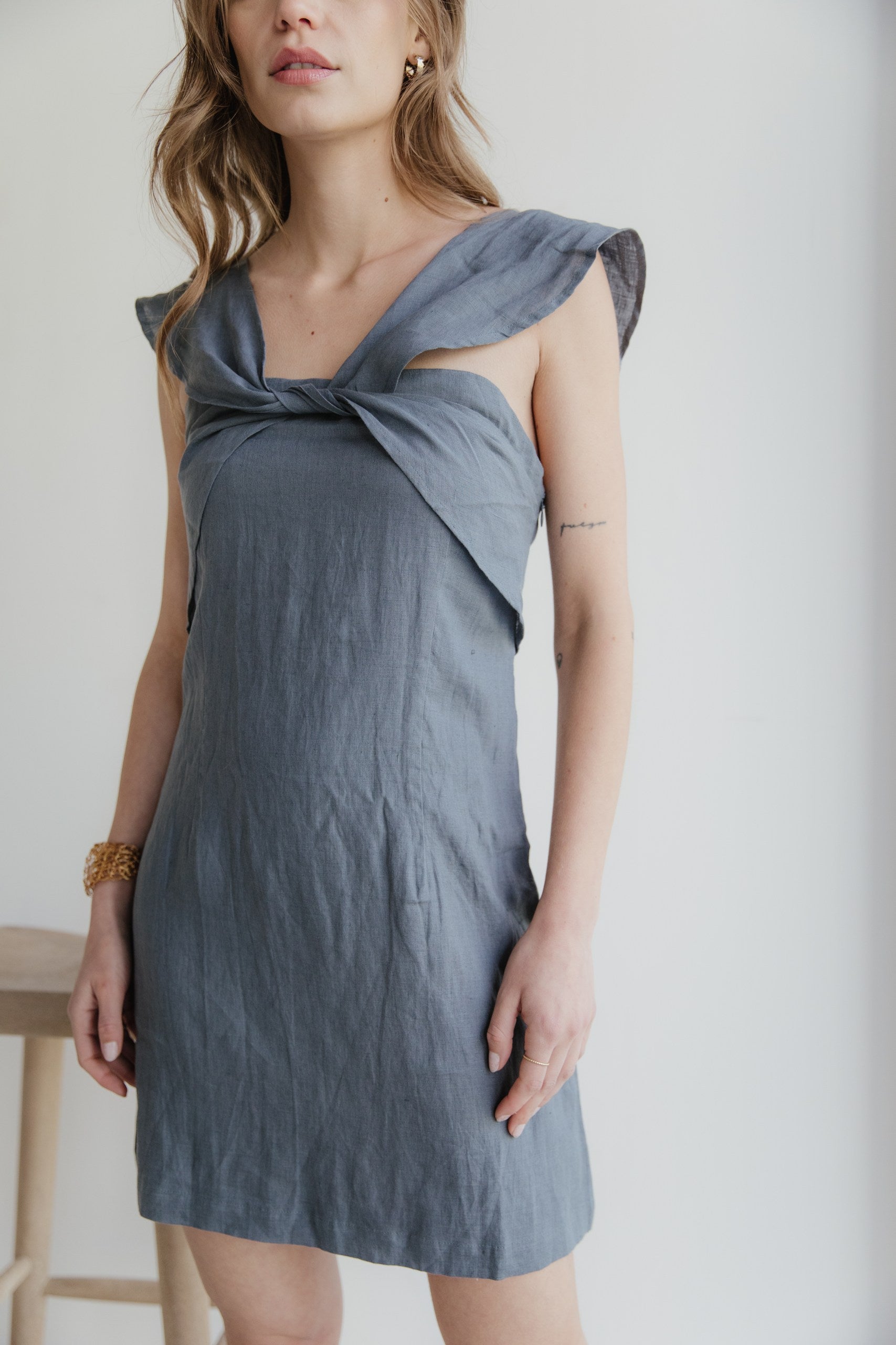 Mini Vestido Rio  · Pizarra