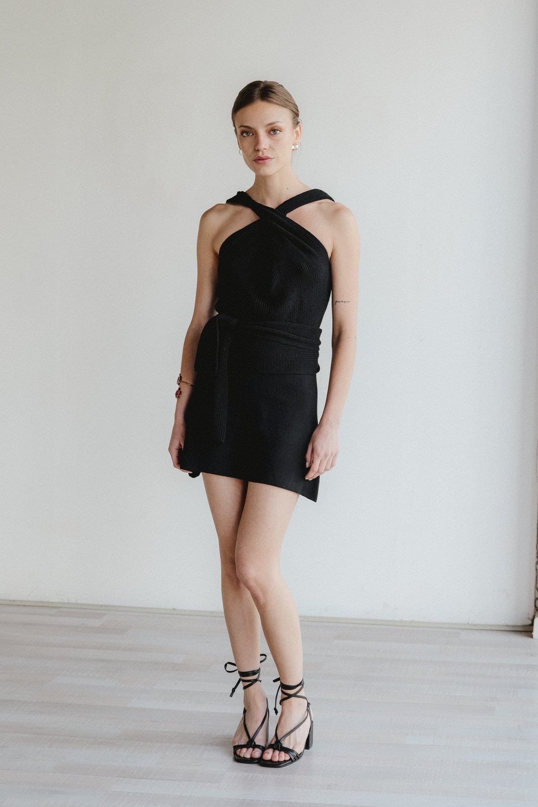 Mini Falda Alaia · Negro