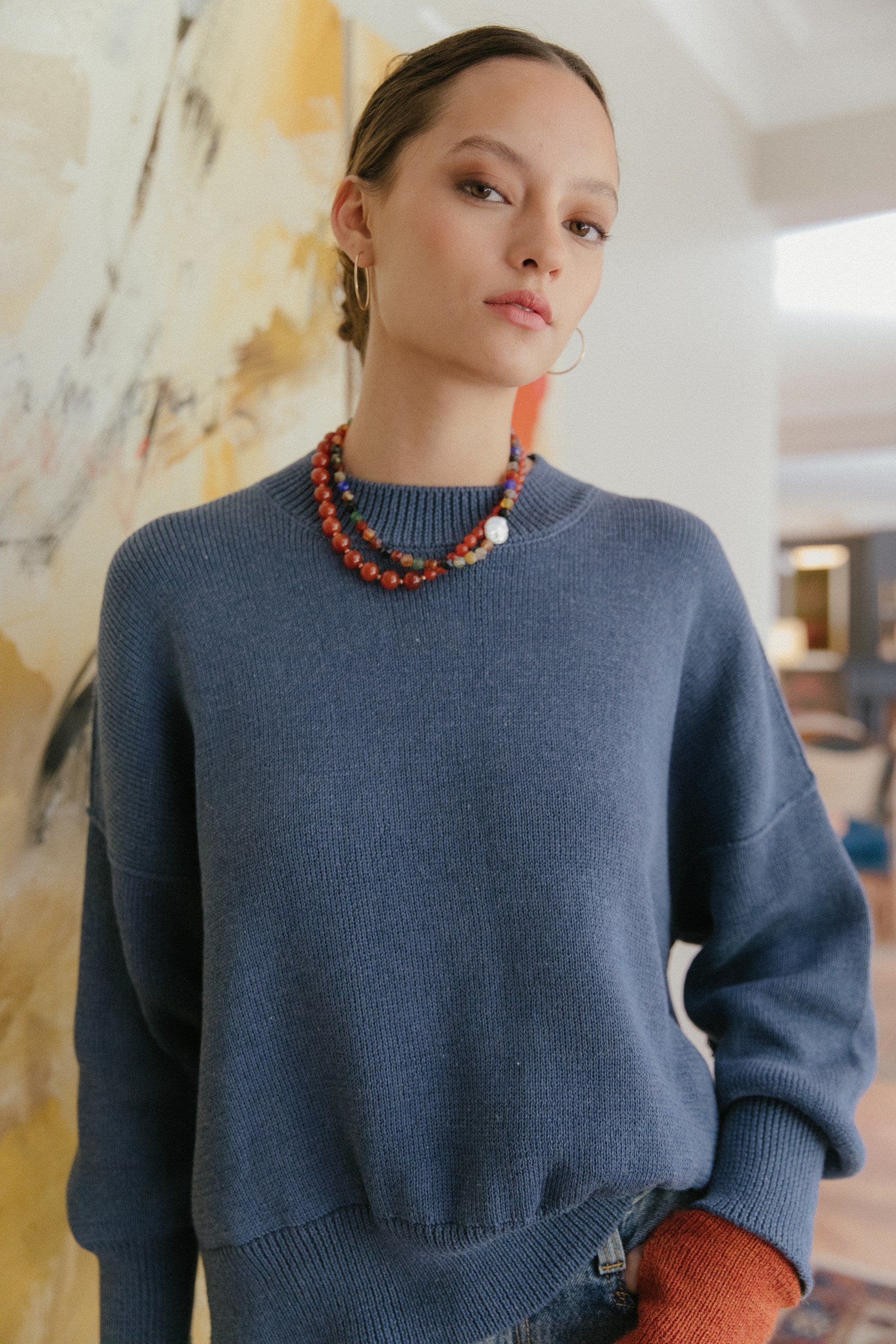 Mini Tejido Cozy · Azulino