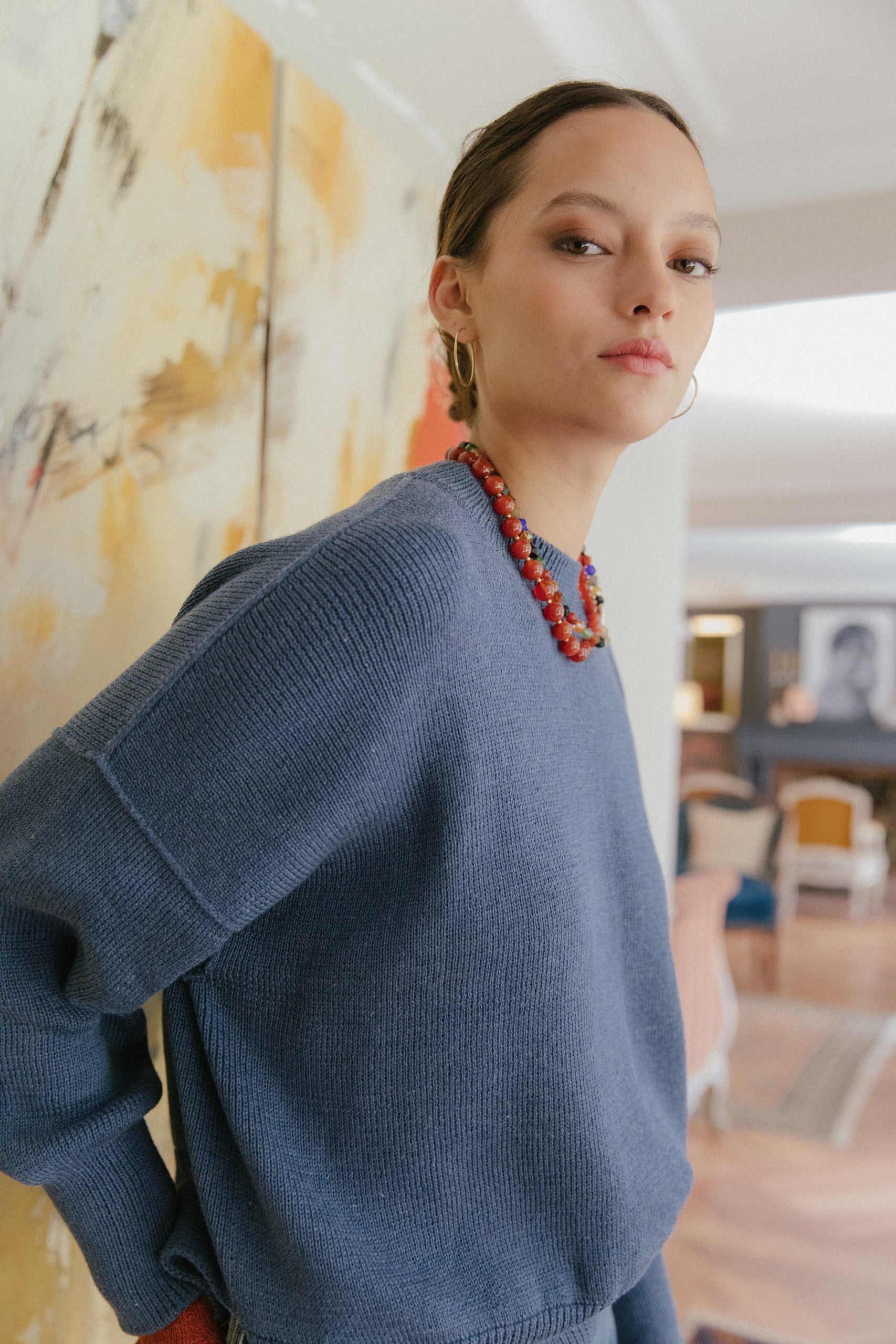 Mini Tejido Cozy · Azulino