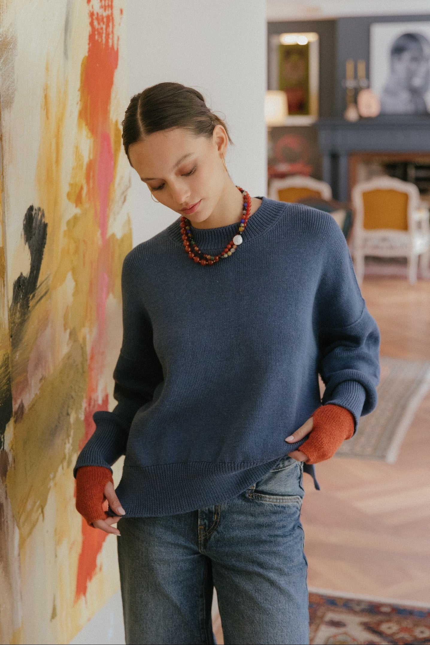 Mini Tejido Cozy · Azulino