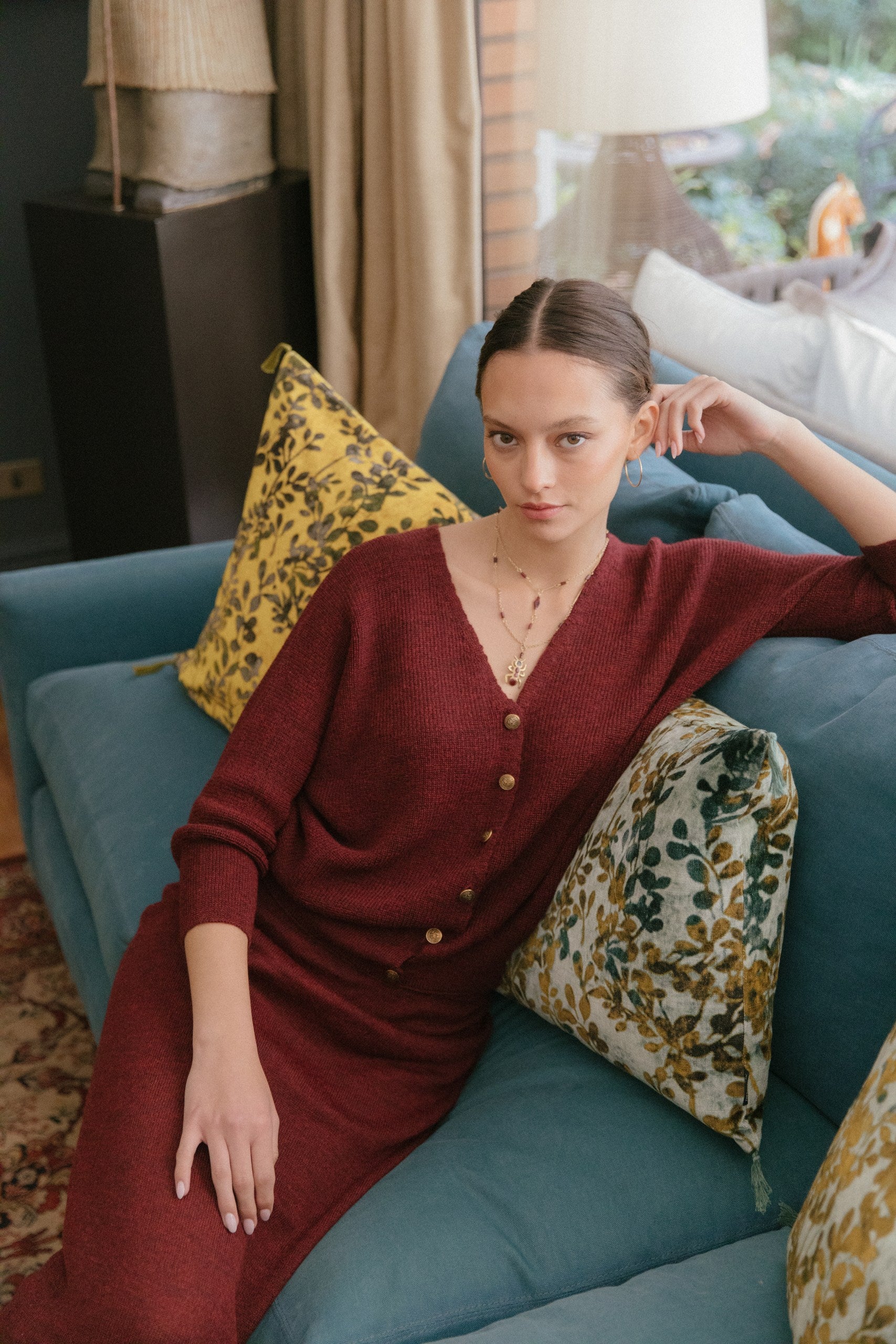 Cardigan Merly · Cranberry · PREVENTA