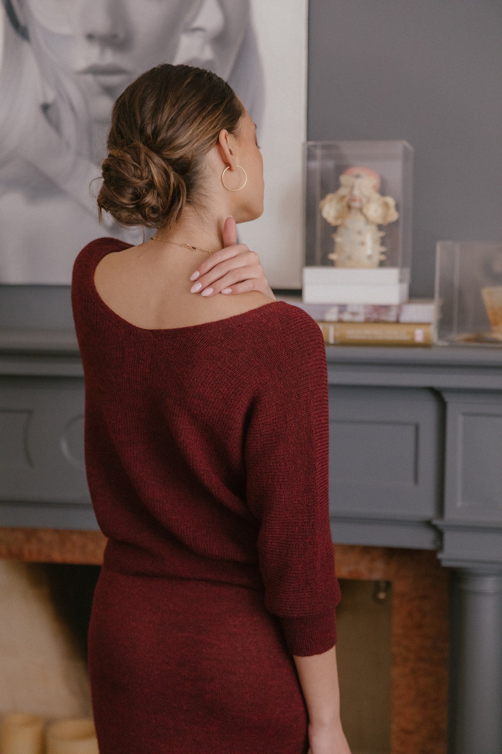 Cardigan Merly · Cranberry · PREVENTA