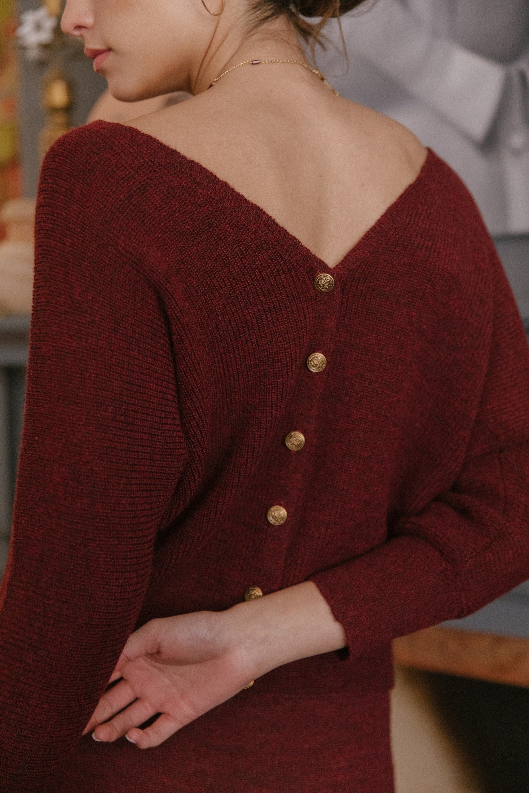Cardigan Merly · Cranberry