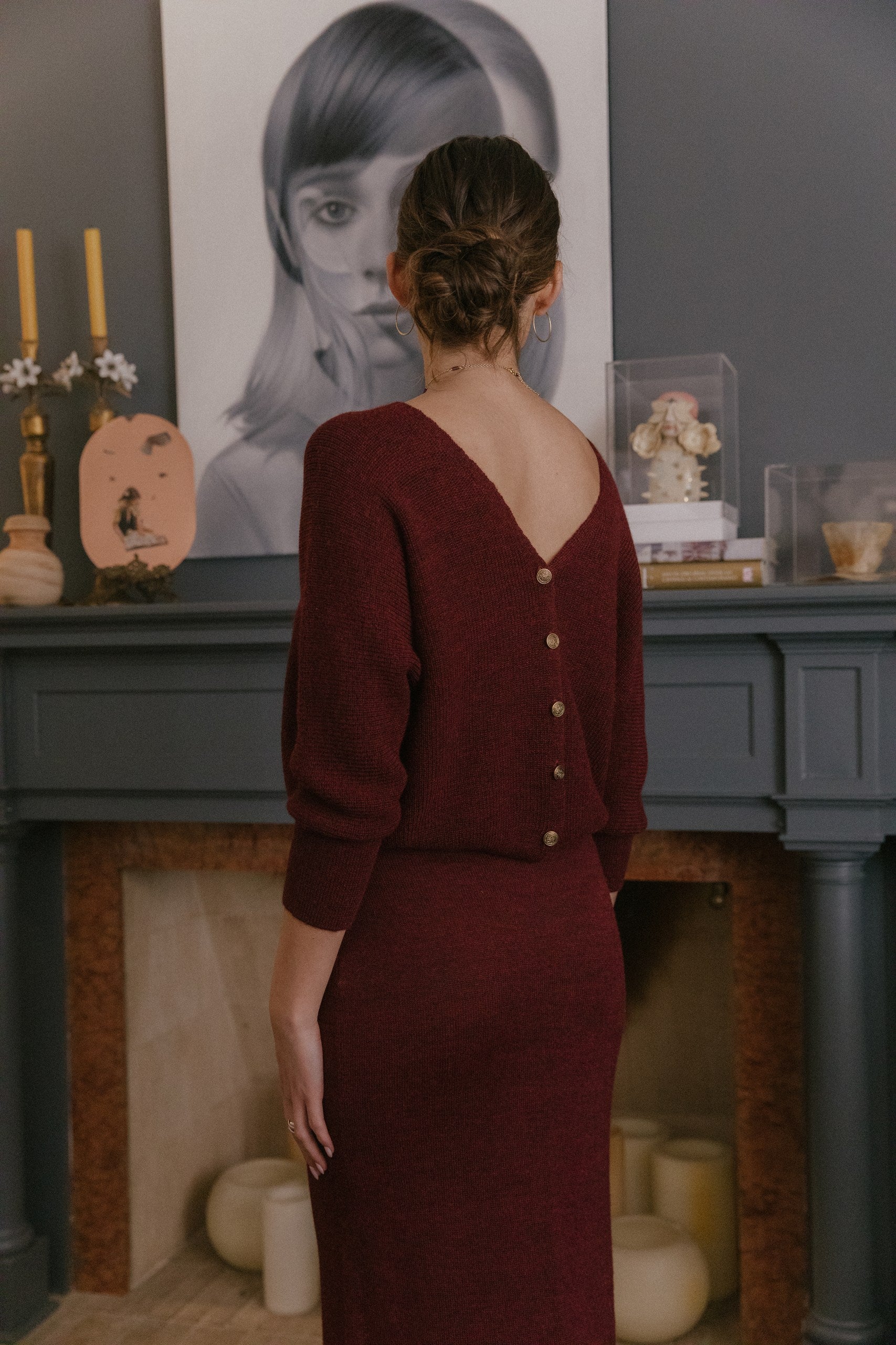 Cardigan Merly · Cranberry