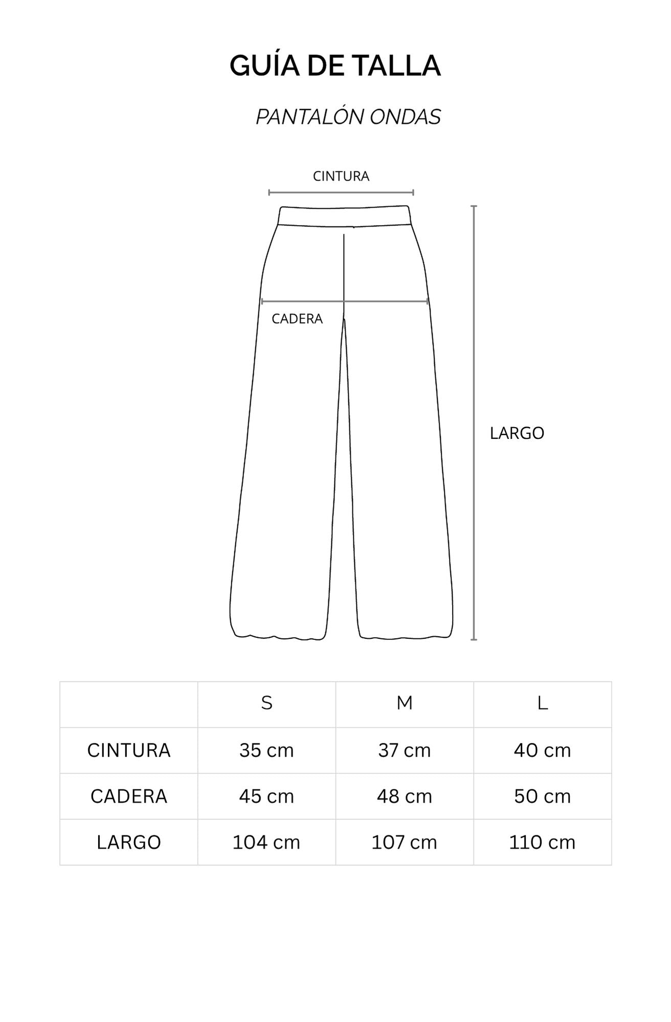 Pantalon Ondas · Negro