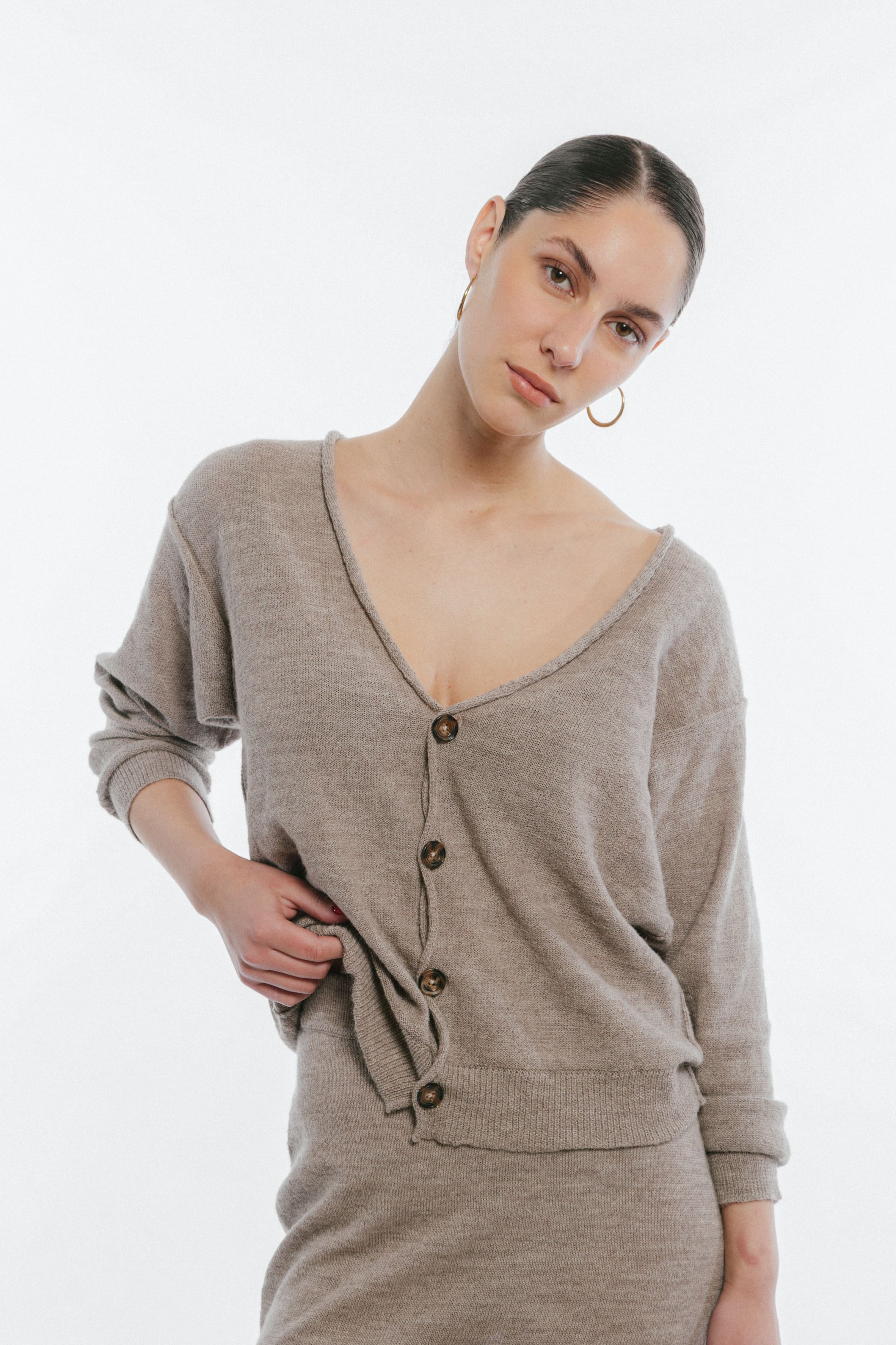 Cardigan Viena · Nacar