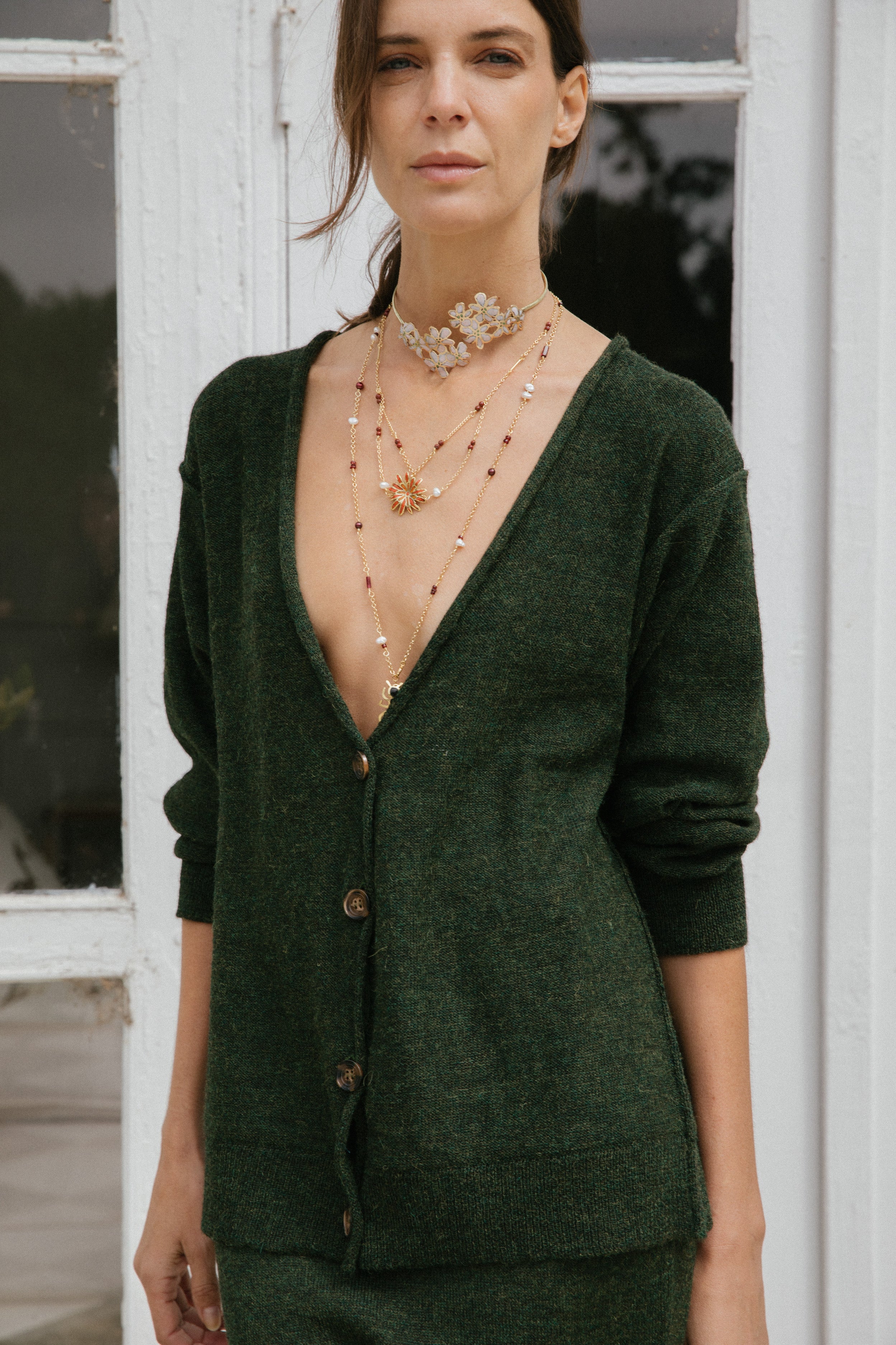 Cardigan Viena · Verde Pino