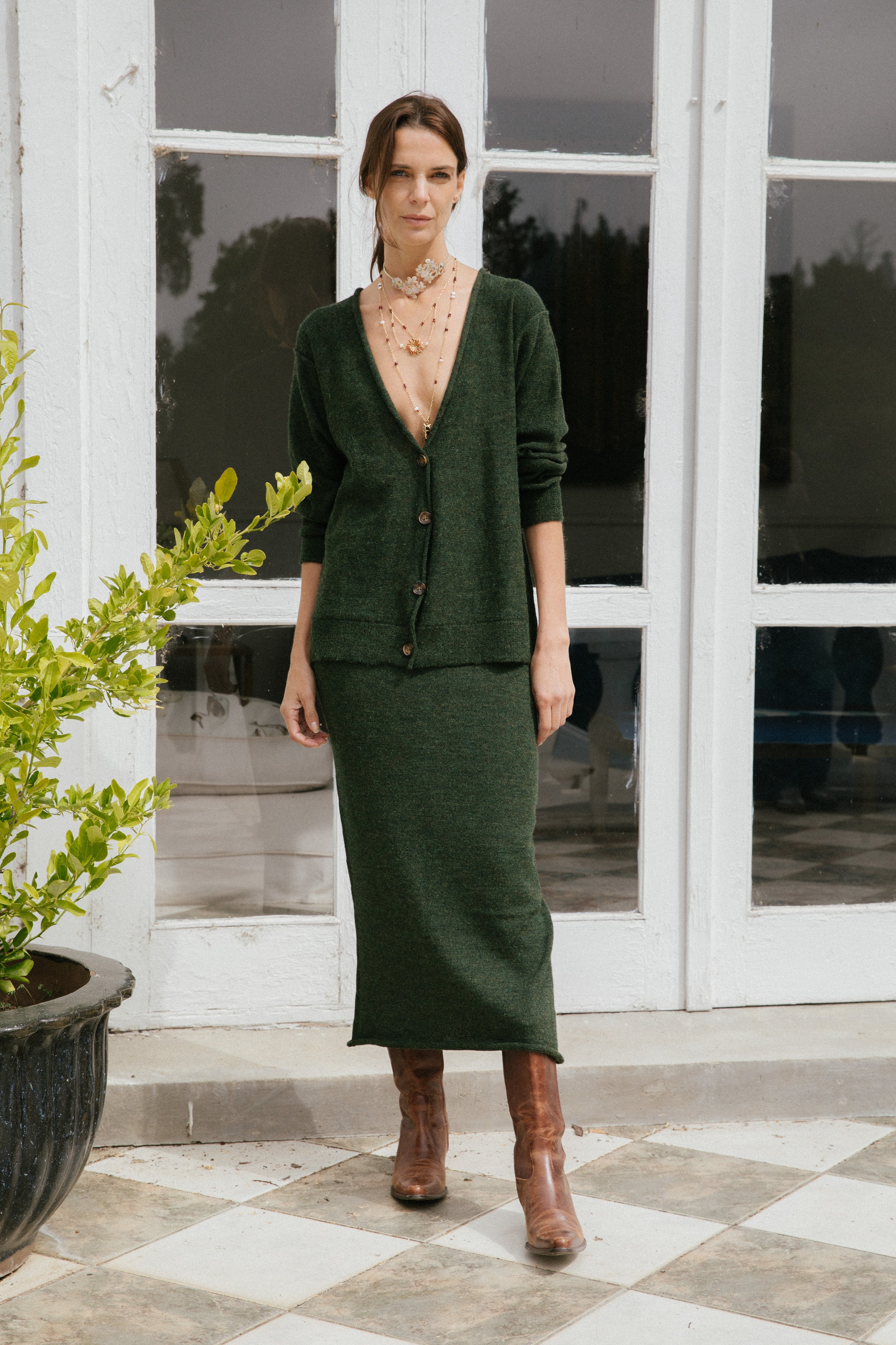 Cardigan Viena · Verde Pino