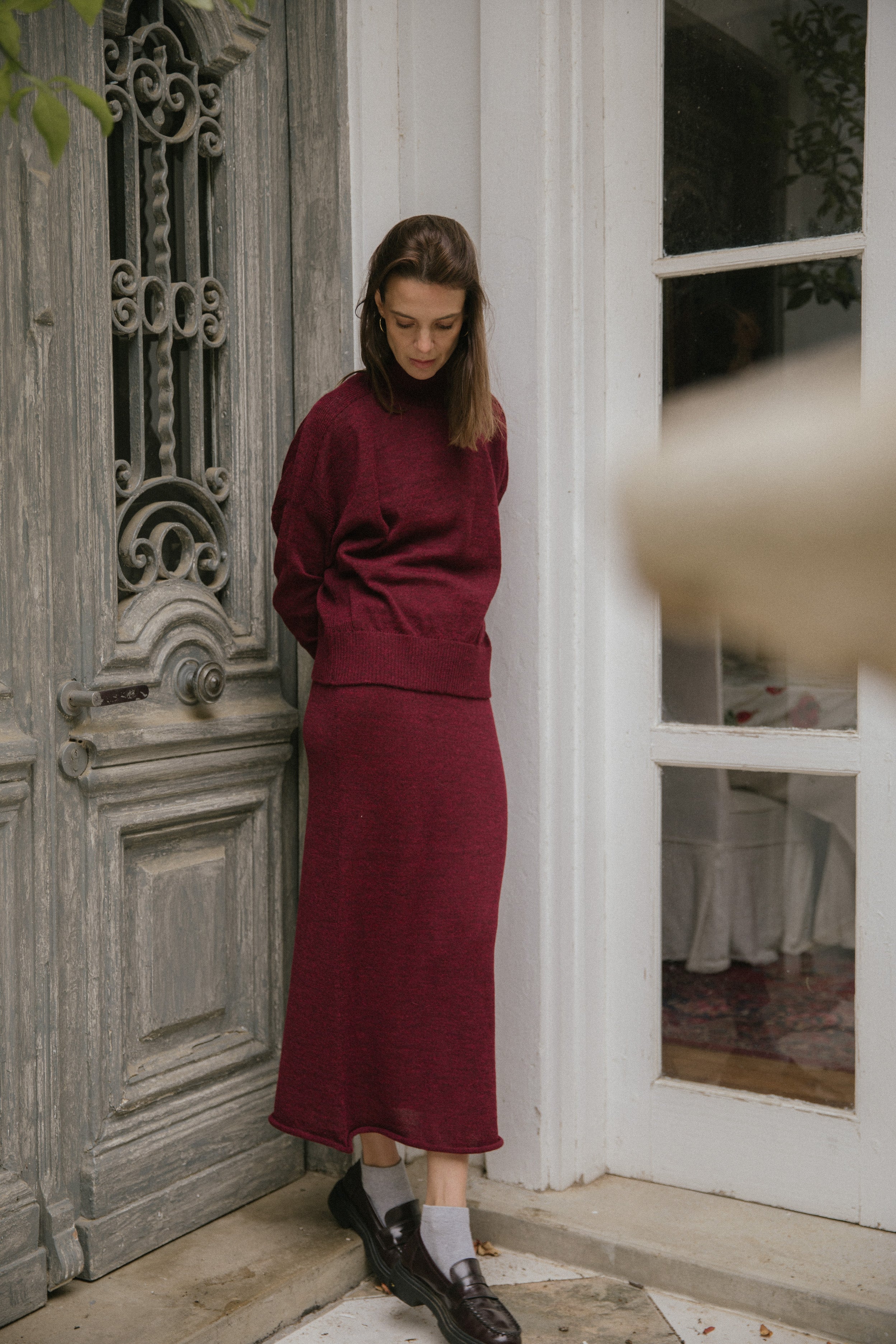 Falda Viena · Cranberry